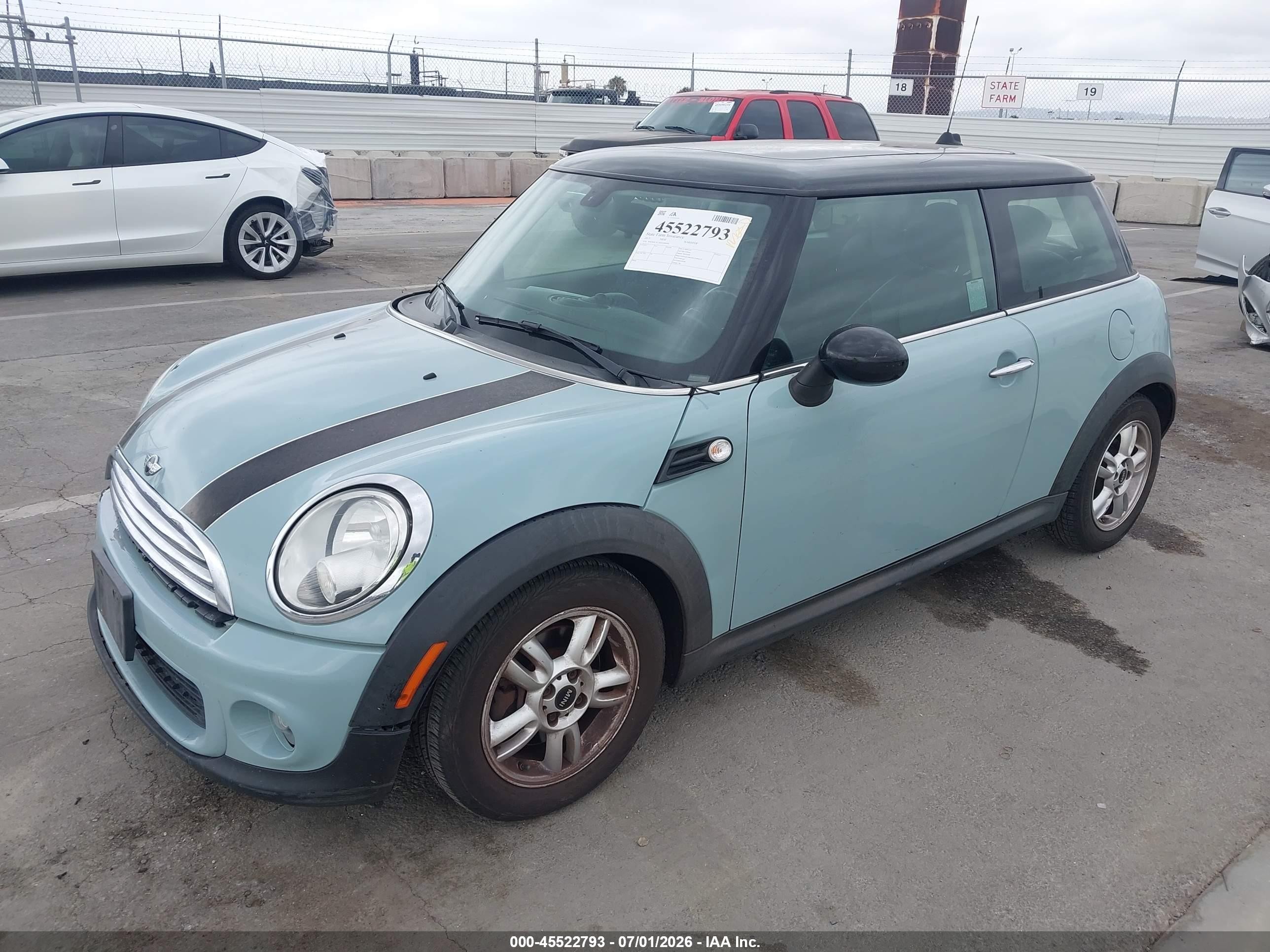 2013 Mini Hardtop Cooper Синий vin: WMWSU3C56DT680090