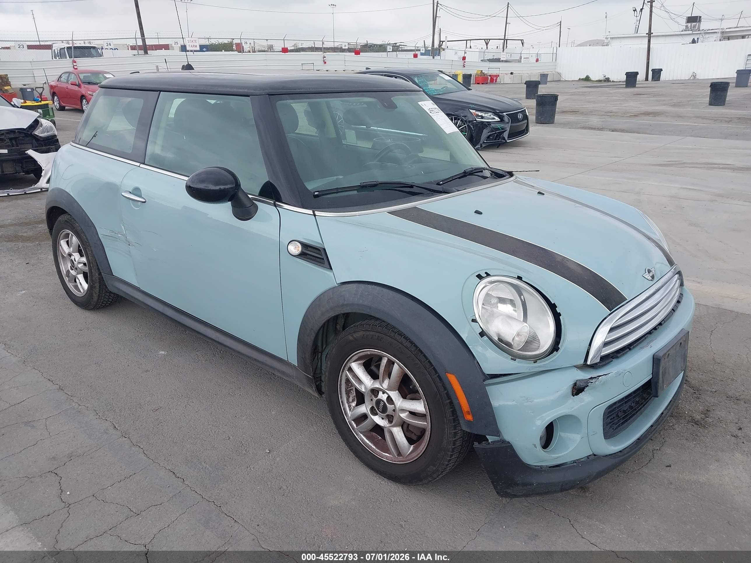 2013 Mini Hardtop Cooper Синий vin: WMWSU3C56DT680090