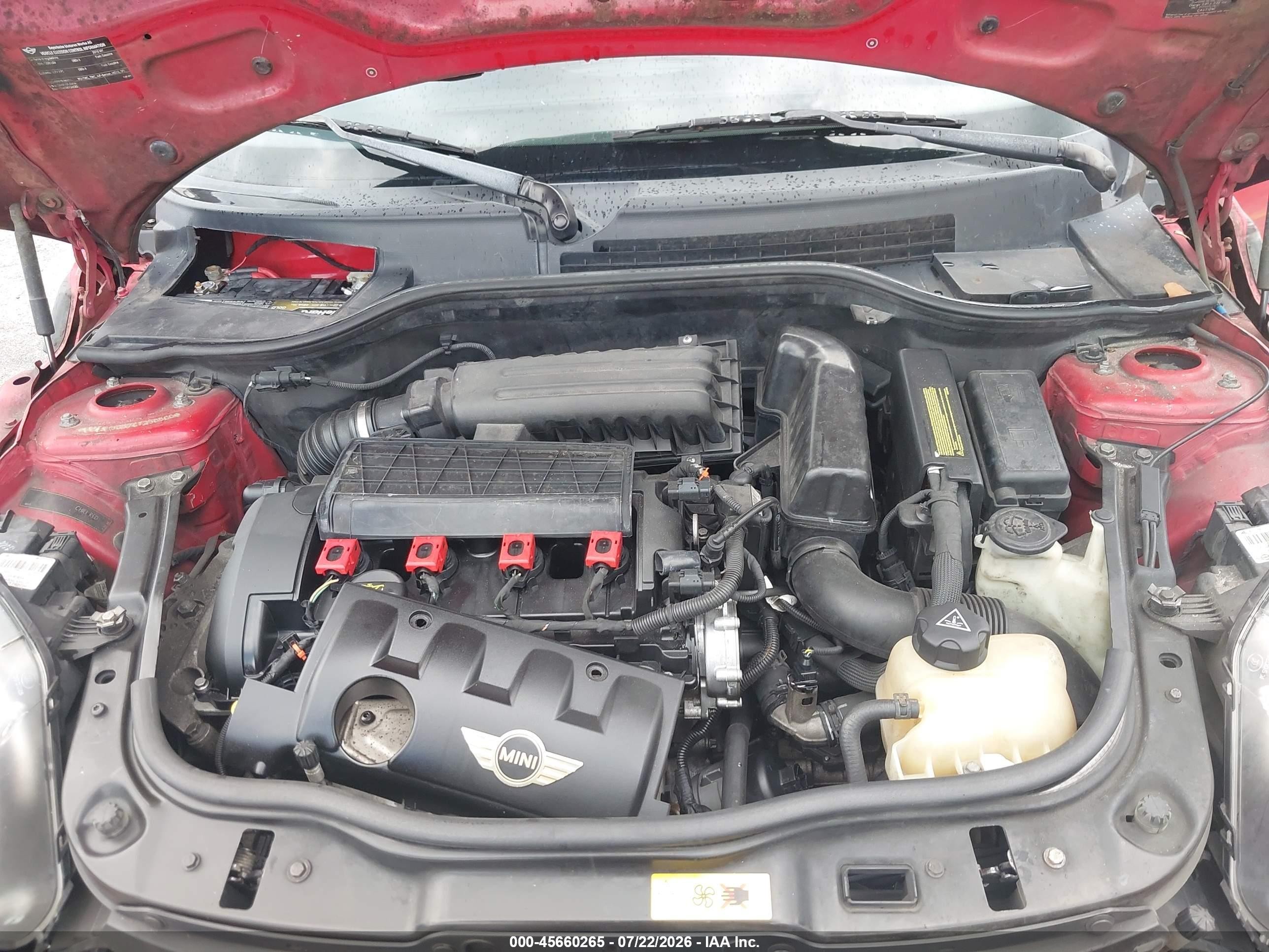 2012 Mini Cooper   Red vin: WMWSU3C57CT256500