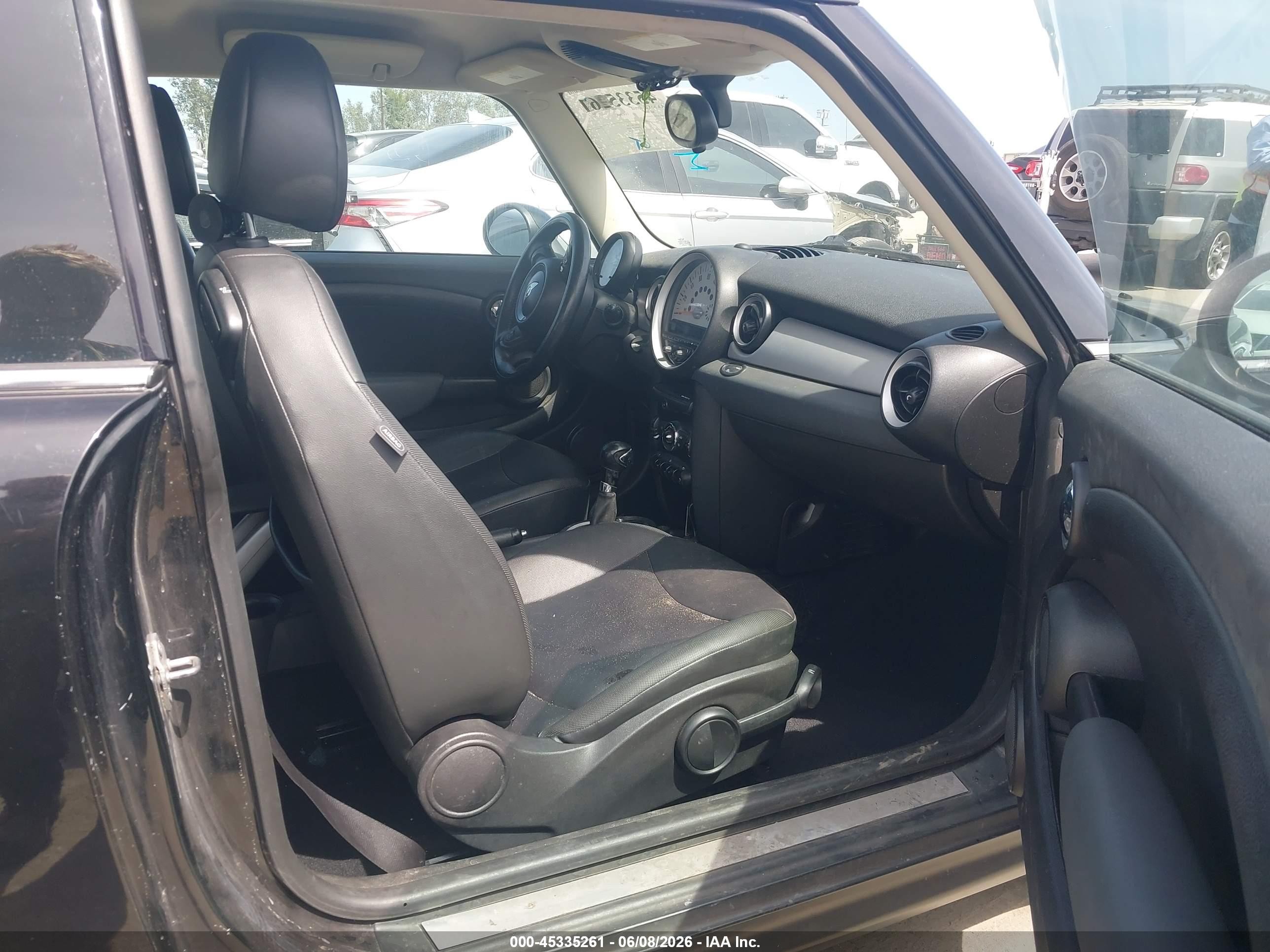 2012 Mini Cooper   Black vin: WMWSU3C57CT264533