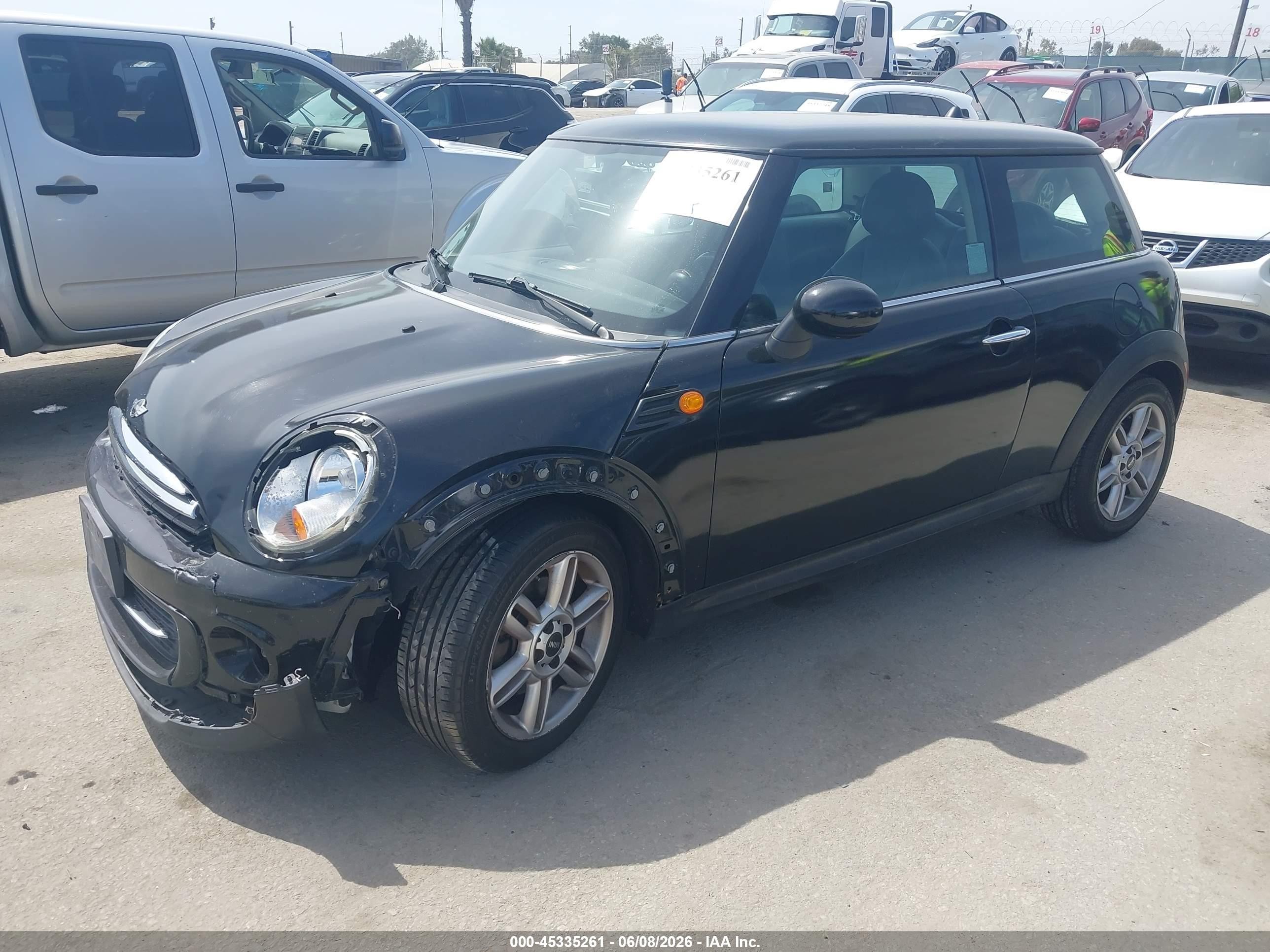 2012 Mini Cooper   Black vin: WMWSU3C57CT264533