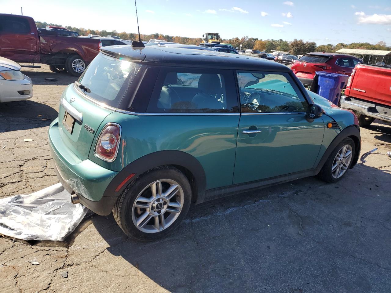 2012 Mini Cooper Turquoise vin: WMWSU3C59CT367615