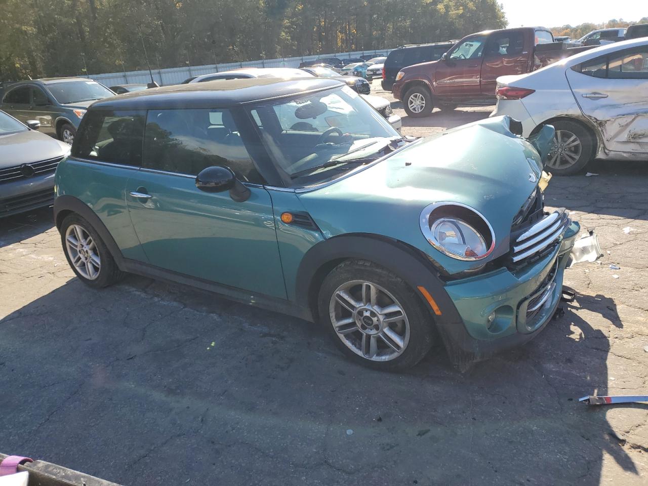 2012 Mini Cooper Turquoise vin: WMWSU3C59CT367615