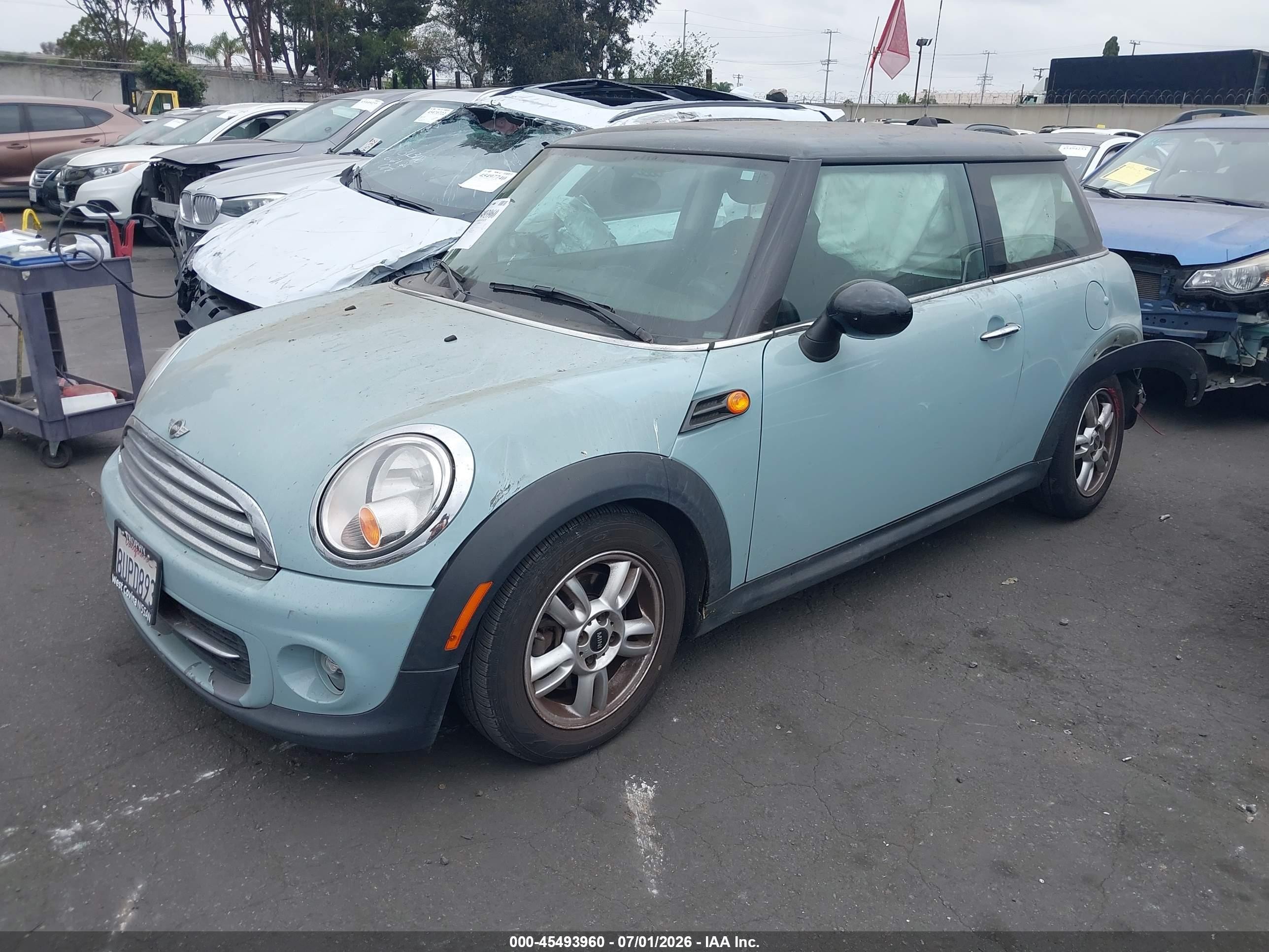 2013 Mini Hardtop Cooper Light Blue vin: WMWSU3C59DT547758