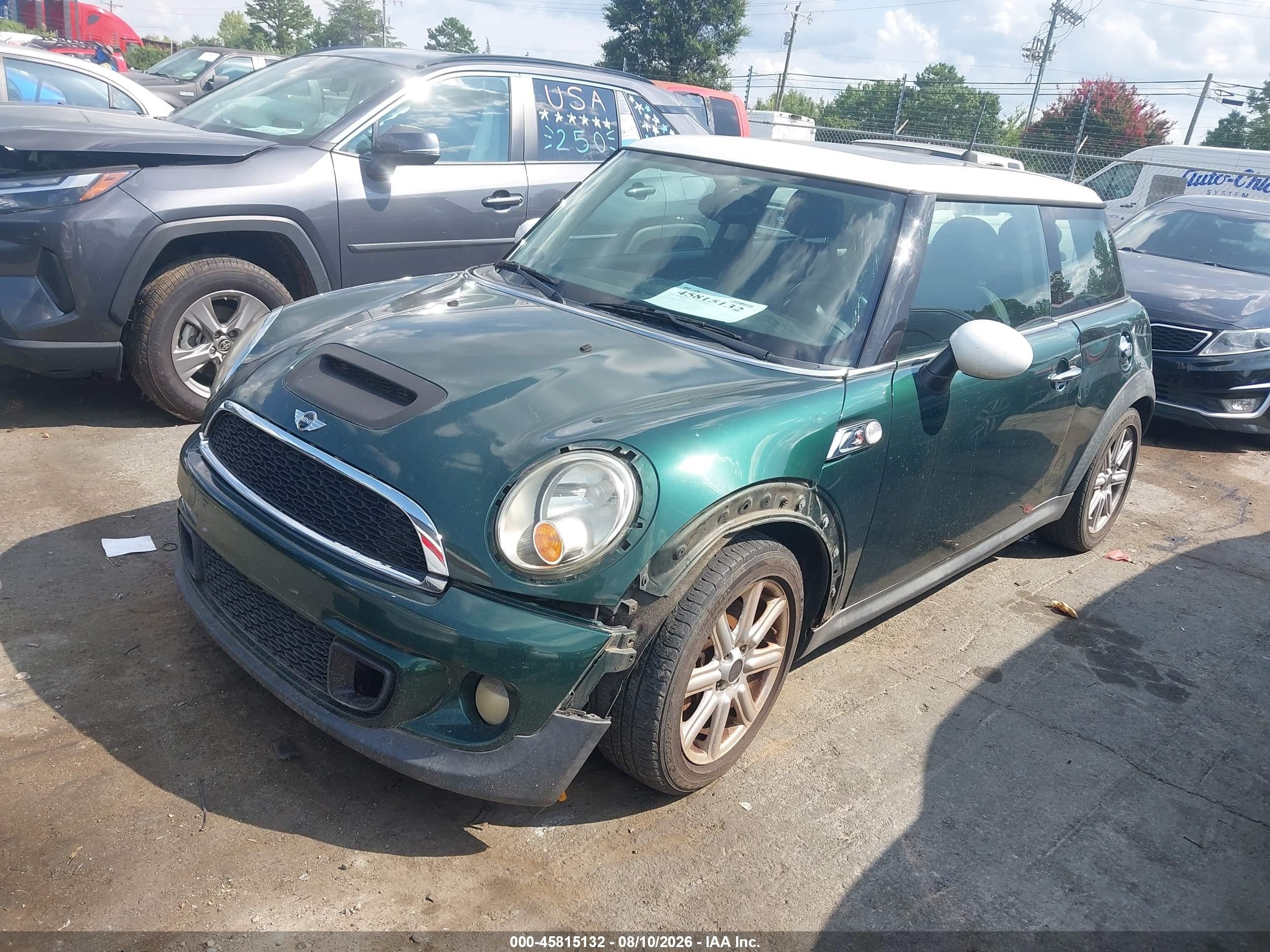 2011 Mini Cooper S   Зеленый vin: WMWSV3C50BTY13467