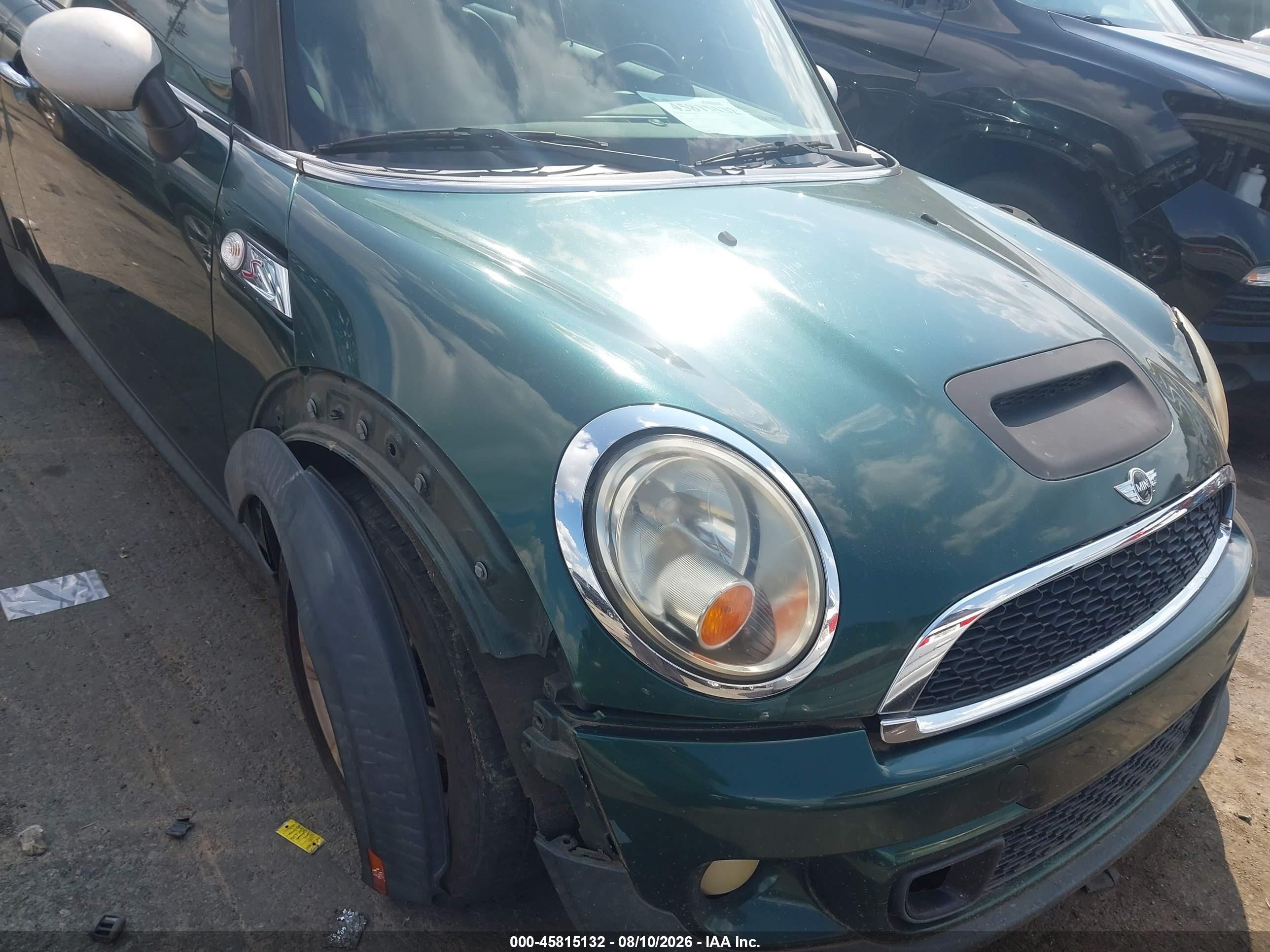 2011 Mini Cooper S   Зеленый vin: WMWSV3C50BTY13467