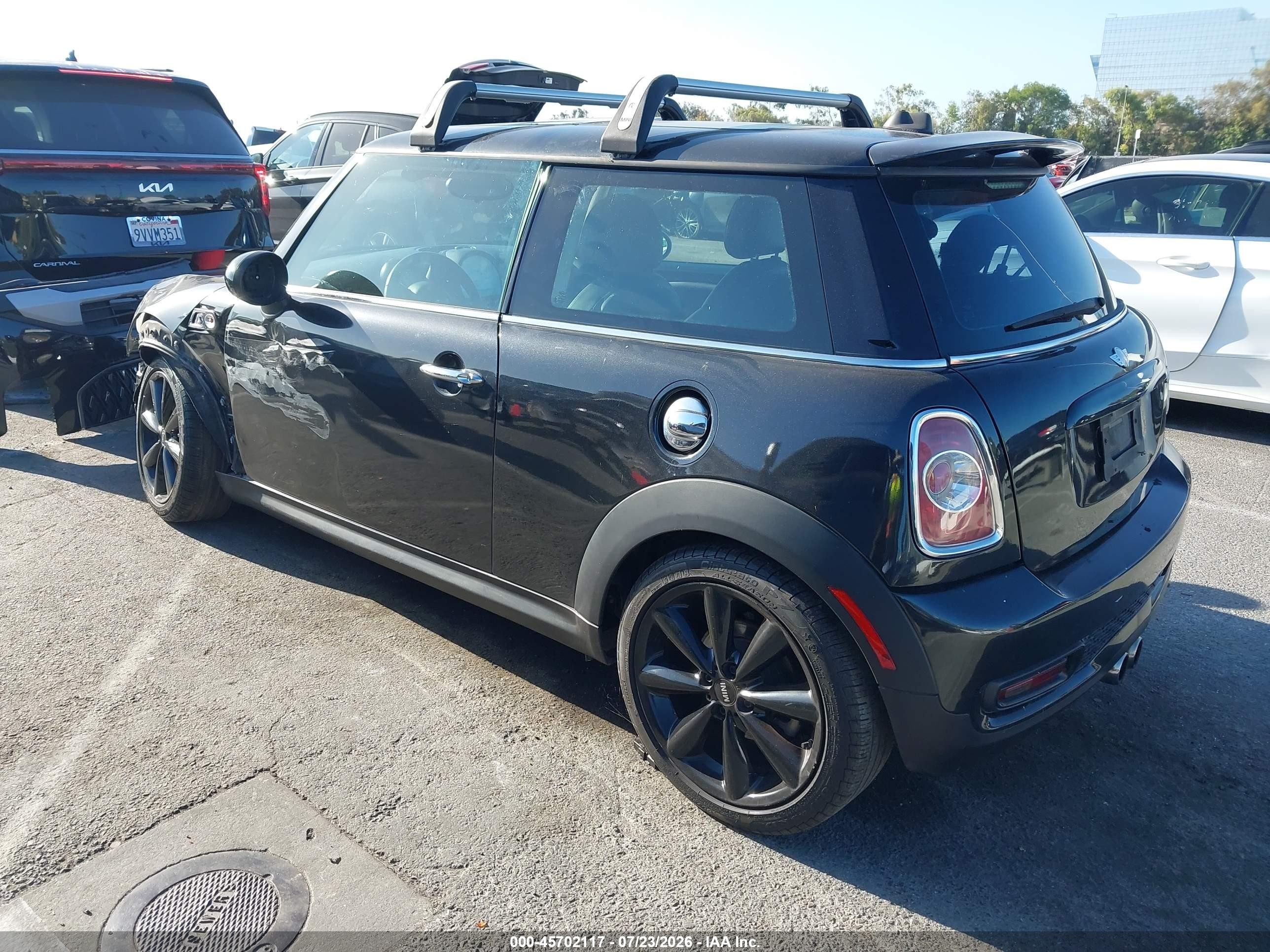2012 Mini Cooper S   Black vin: WMWSV3C51CT387578