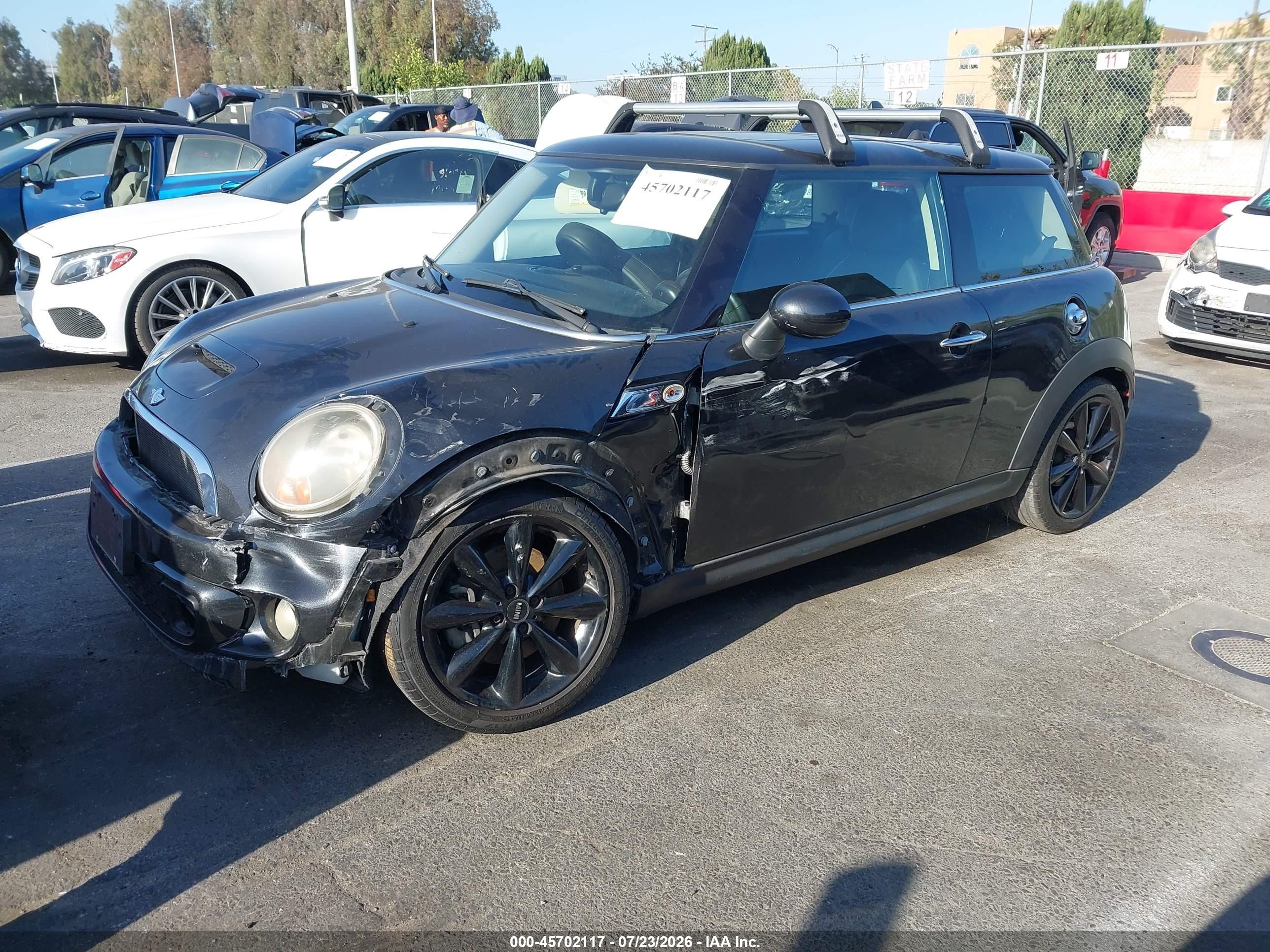 2012 Mini Cooper S   Black vin: WMWSV3C51CT387578