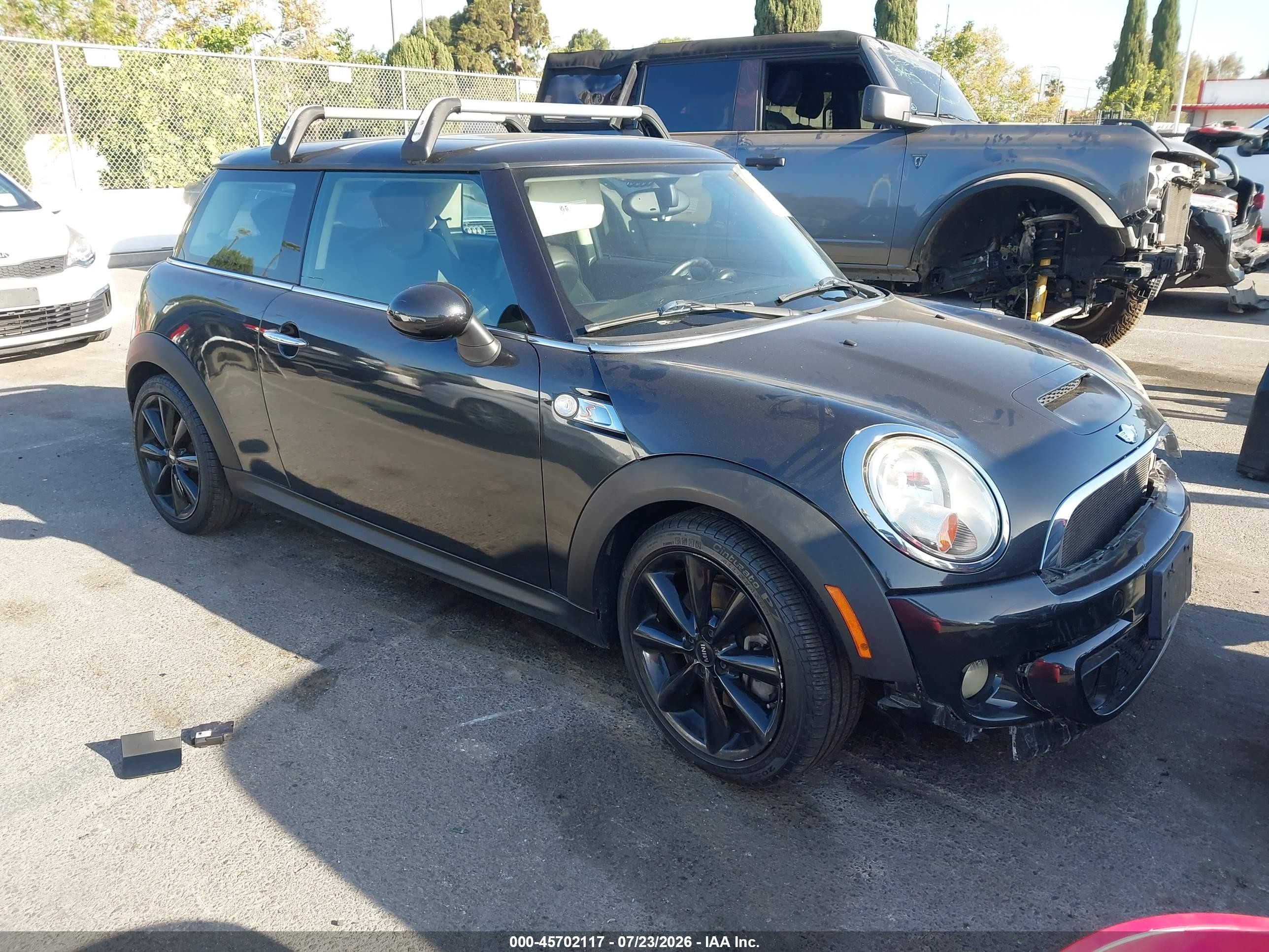 2012 Mini Cooper S   Black vin: WMWSV3C51CT387578