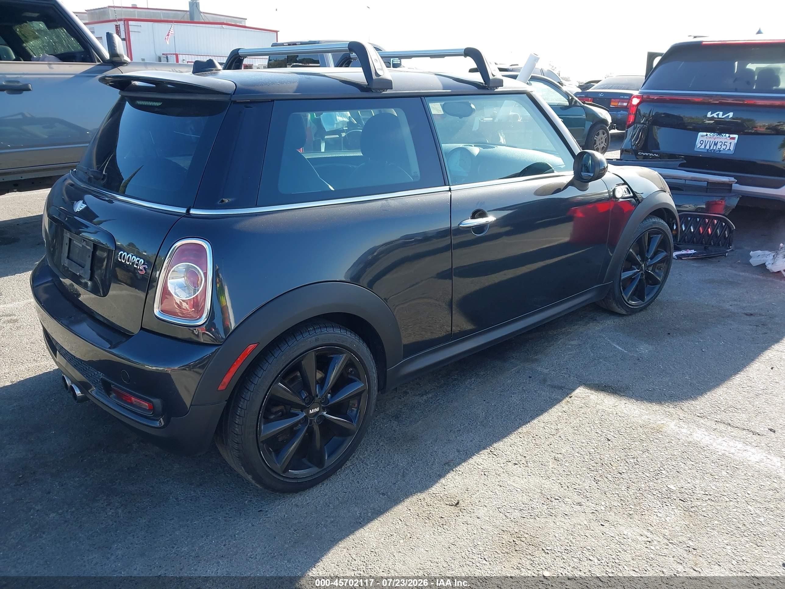 2012 Mini Cooper S   Black vin: WMWSV3C51CT387578