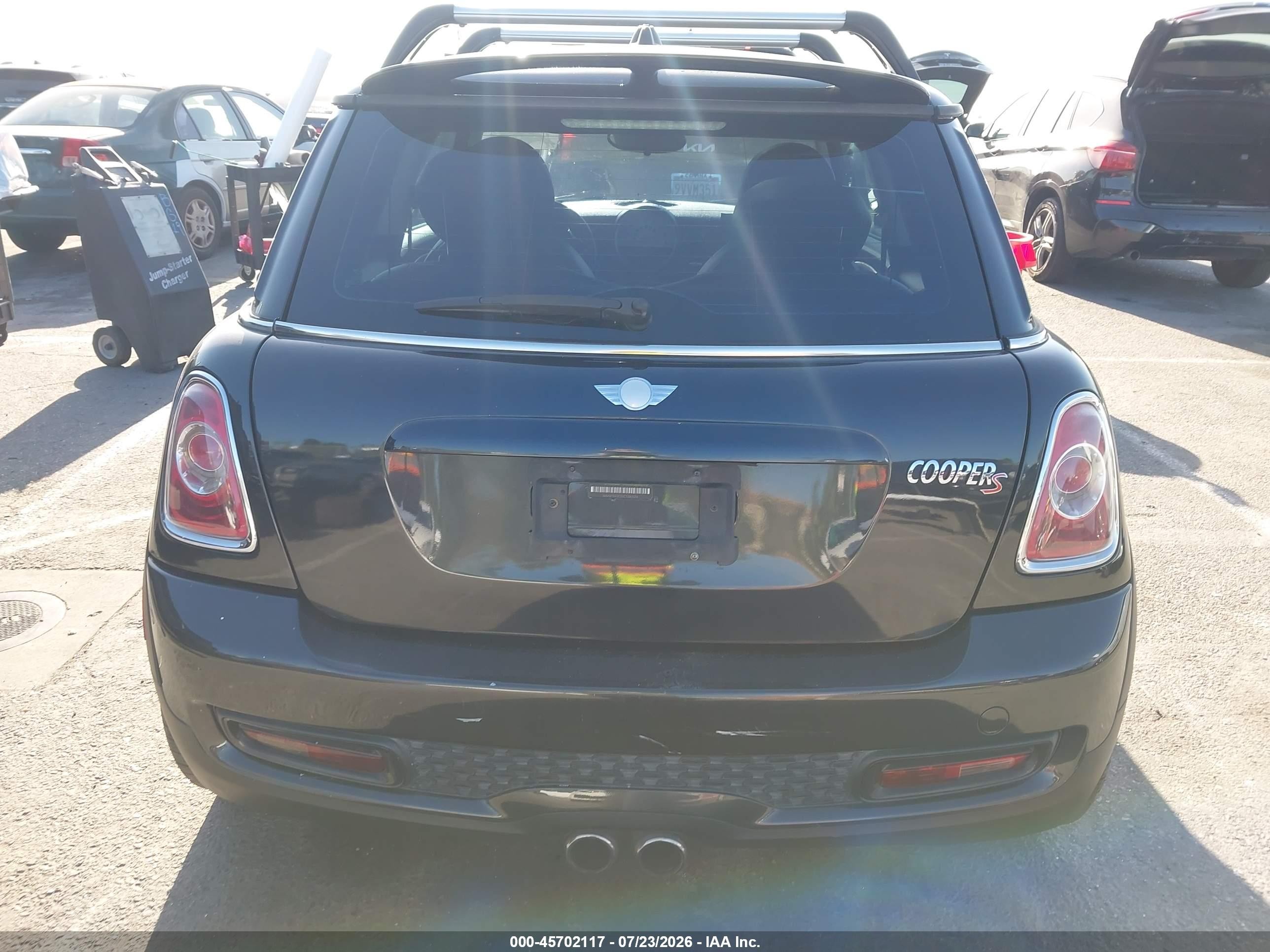 2012 Mini Cooper S   Black vin: WMWSV3C51CT387578