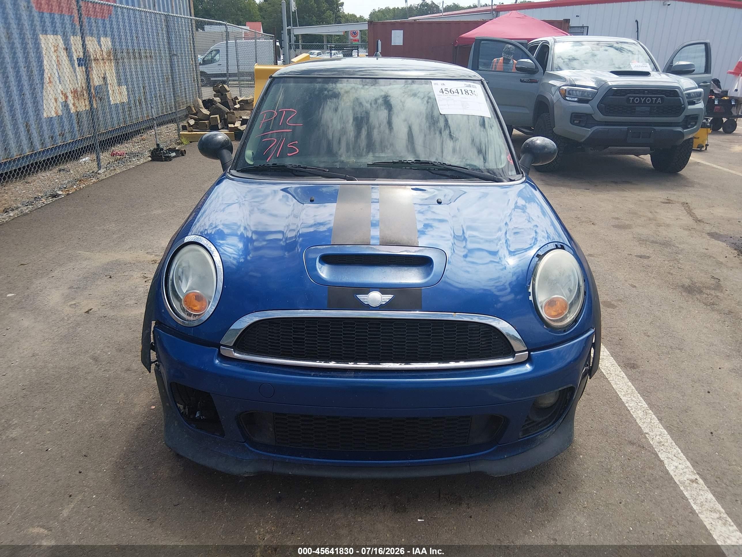 2012 Mini Cooper S   Blue vin: WMWSV3C51CTY16041