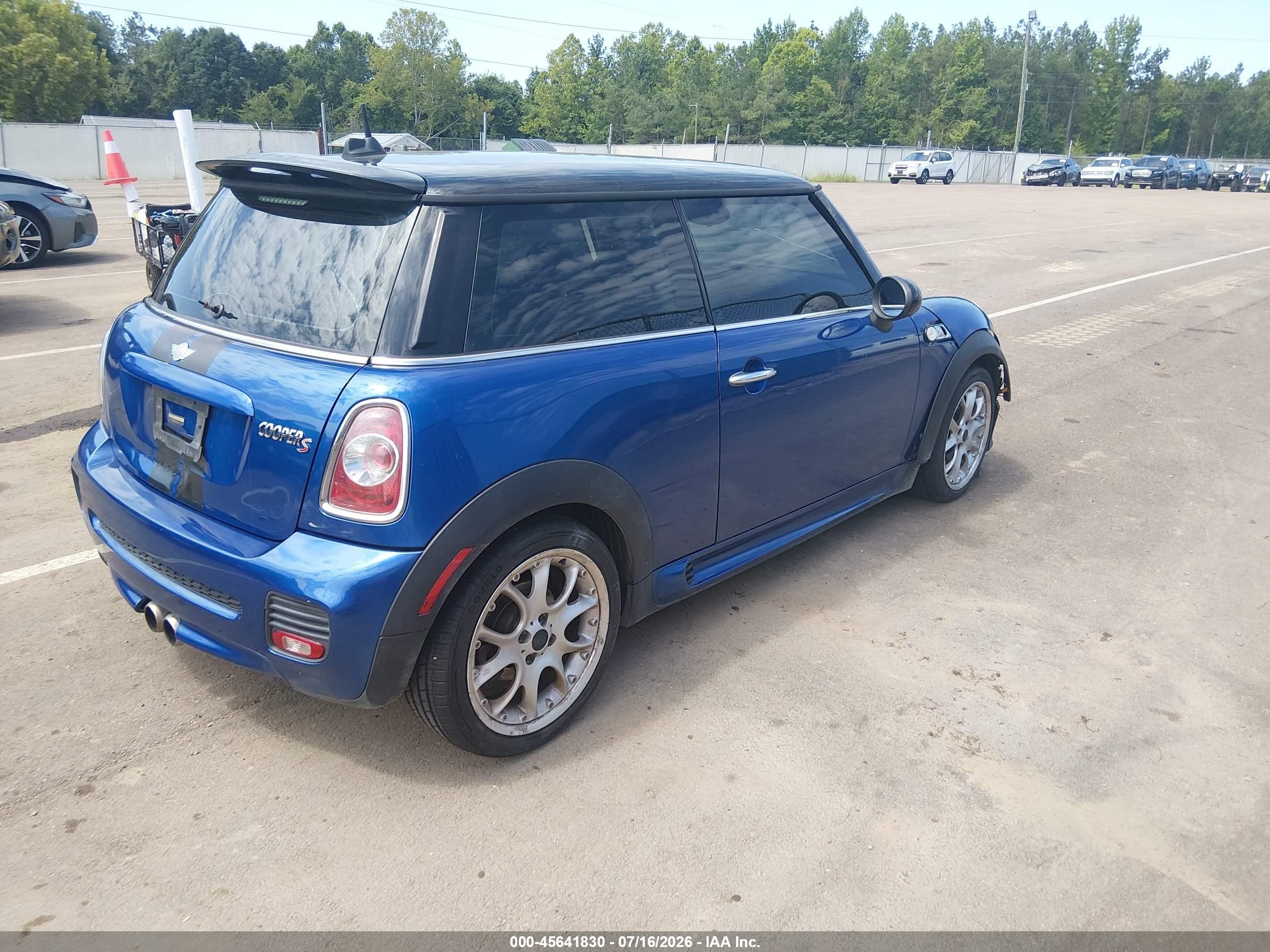 2012 Mini Cooper S   Blue vin: WMWSV3C51CTY16041