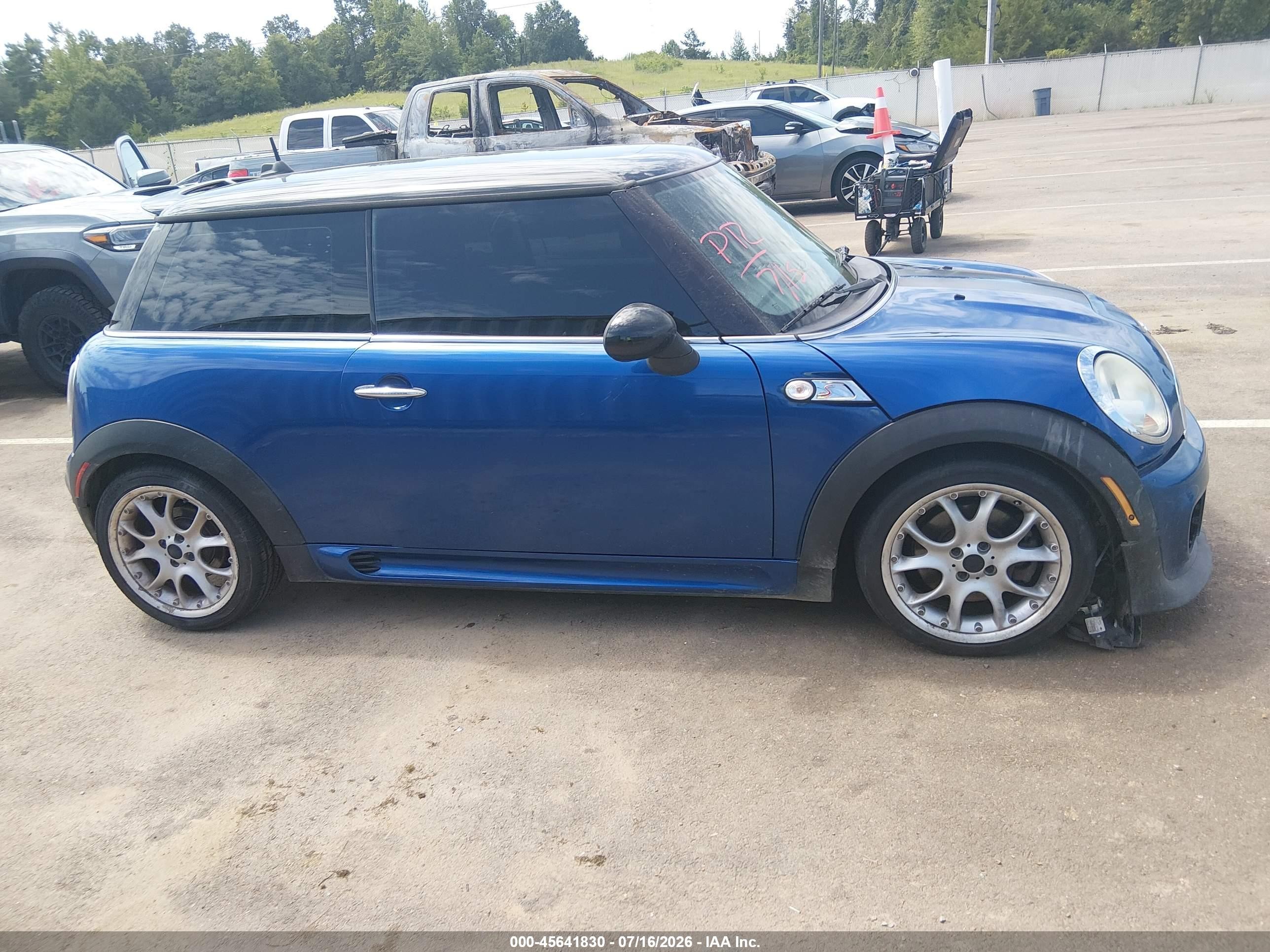 2012 Mini Cooper S   Blue vin: WMWSV3C51CTY16041