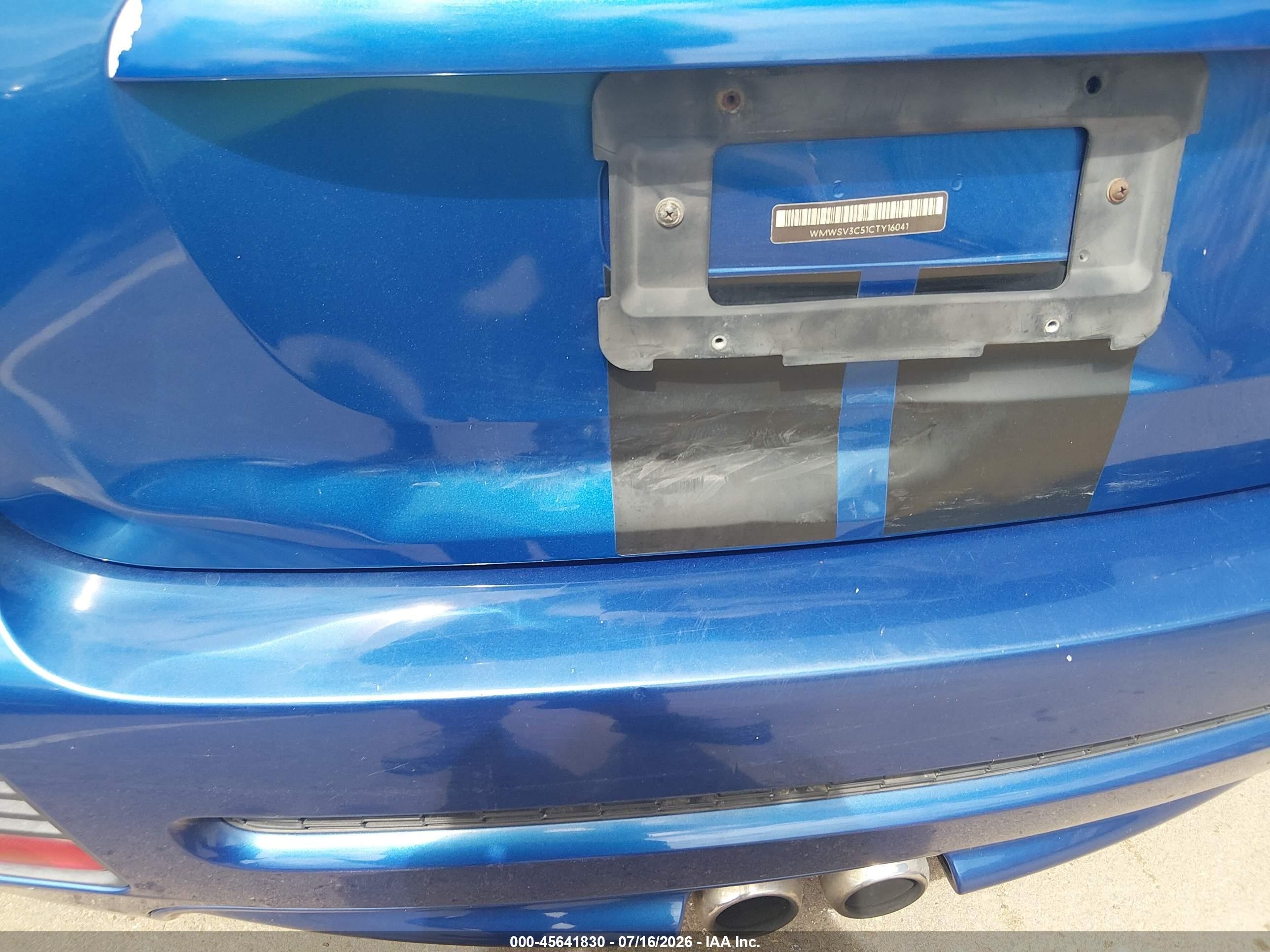 2012 Mini Cooper S   Blue vin: WMWSV3C51CTY16041