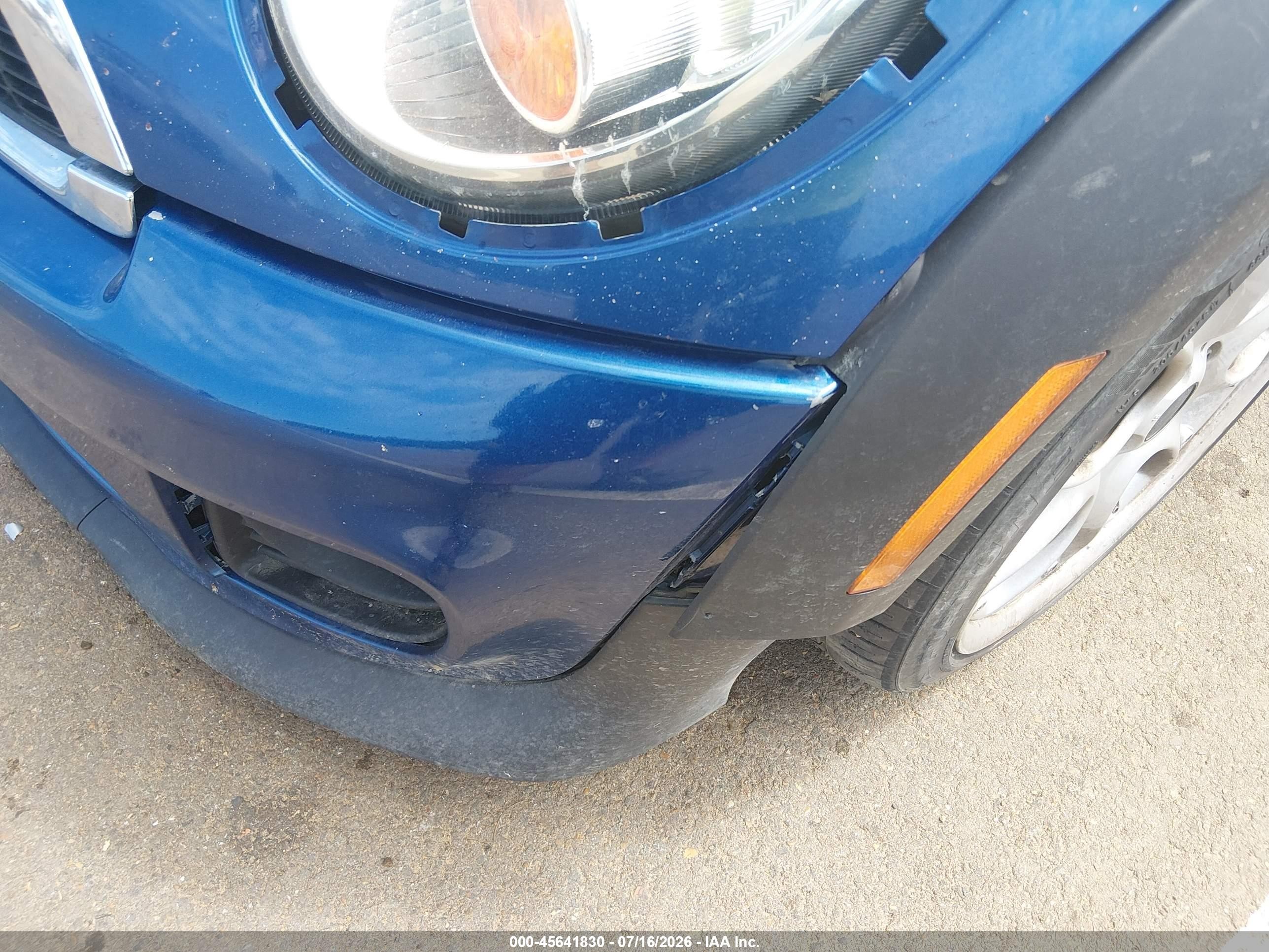 2012 Mini Cooper S   Blue vin: WMWSV3C51CTY16041