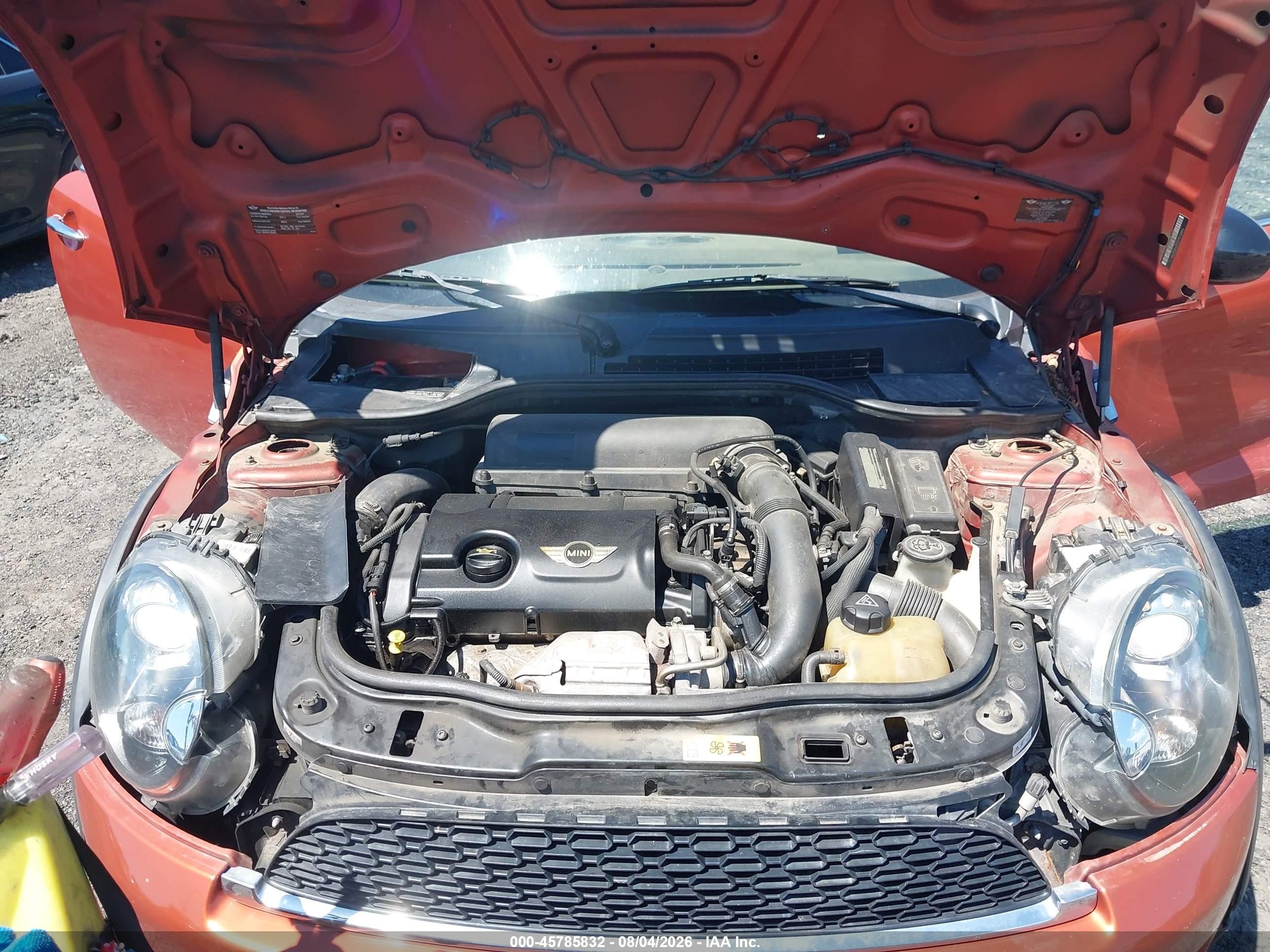 2012 Mini Cooper S   Orange vin: WMWSV3C51CTY26844