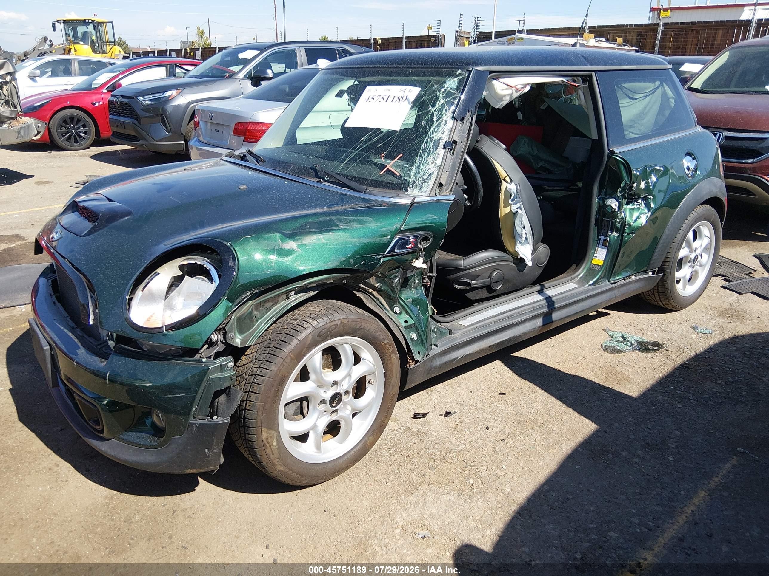 2011 Mini Cooper S   Green vin: WMWSV3C52BTY13258