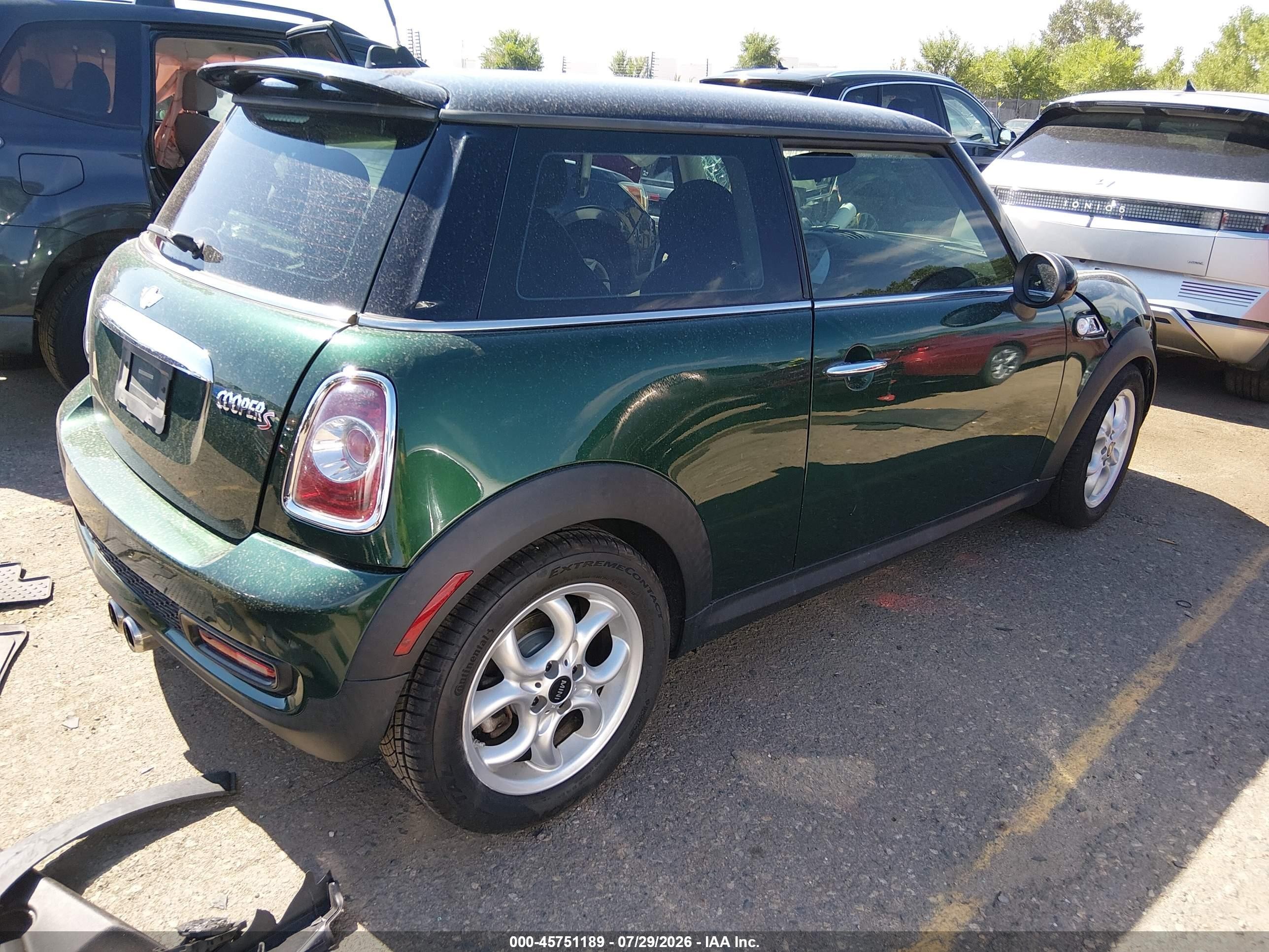 2011 Mini Cooper S   Green vin: WMWSV3C52BTY13258
