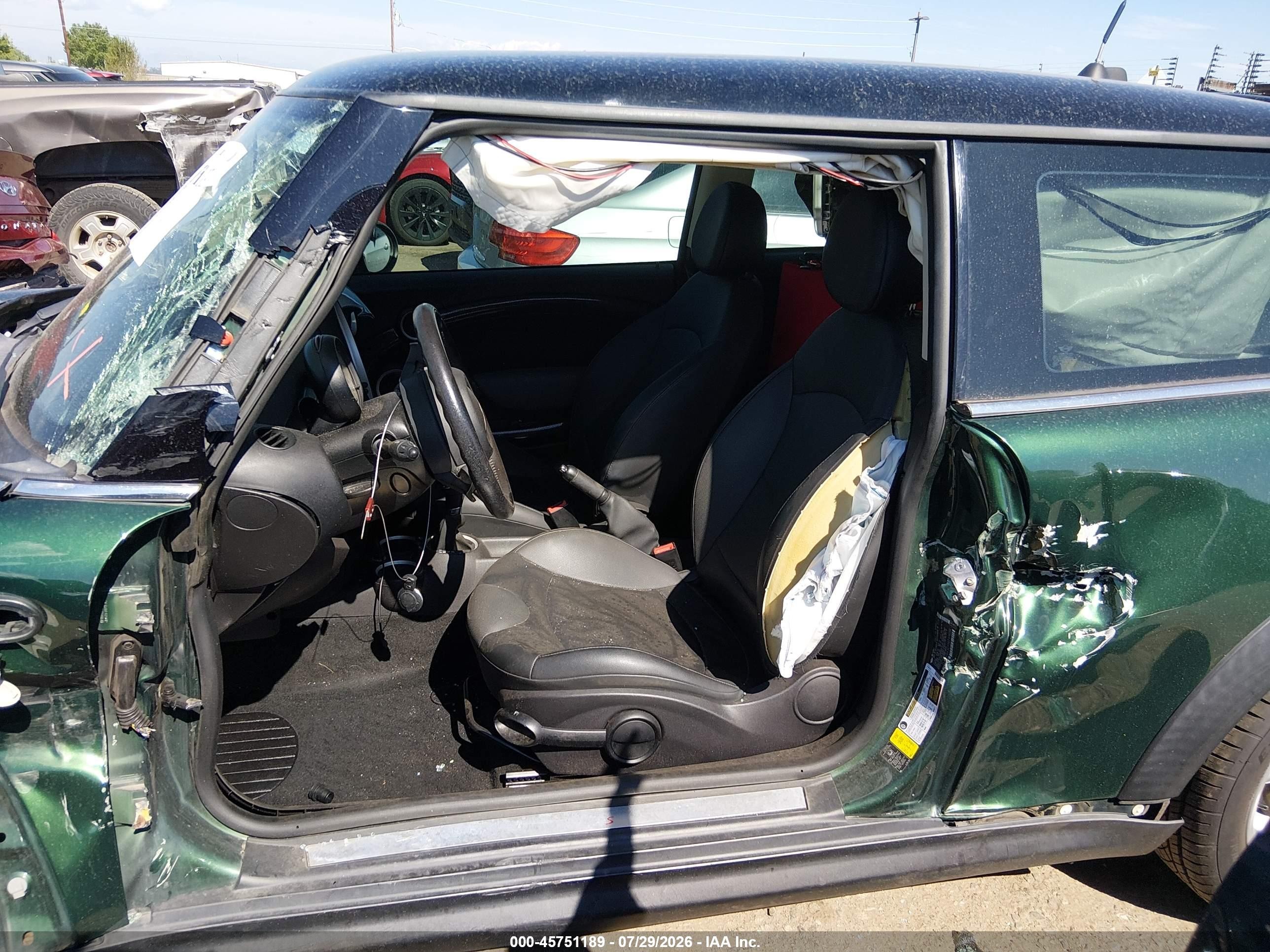2011 Mini Cooper S   Green vin: WMWSV3C52BTY13258