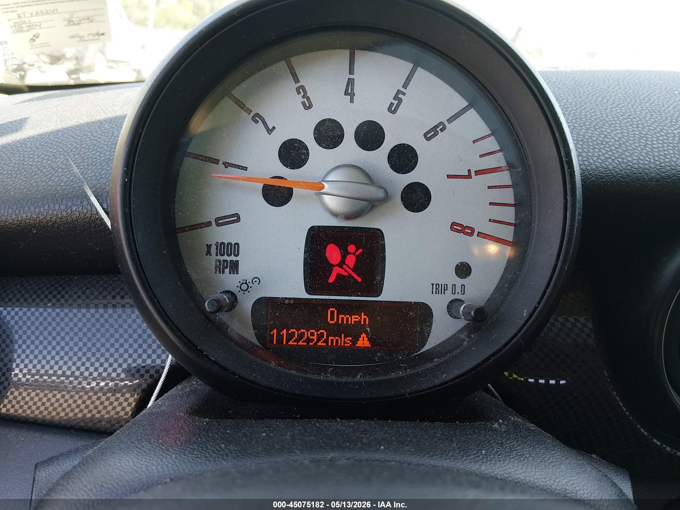 2011 Mini Cooper S   White vin: WMWSV3C52BTY23241