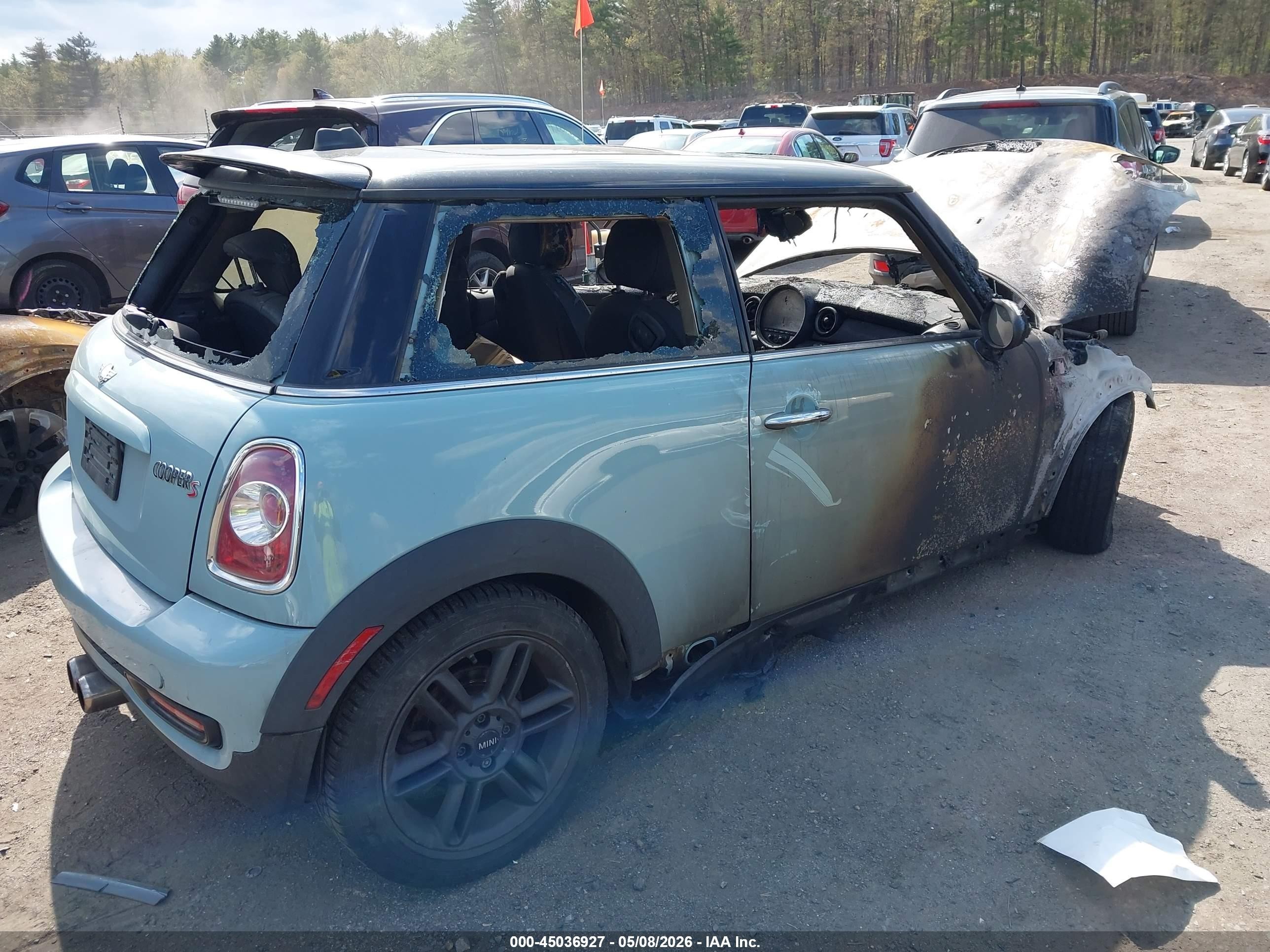 2011 Mini Cooper S   Blue vin: WMWSV3C53BTY24852