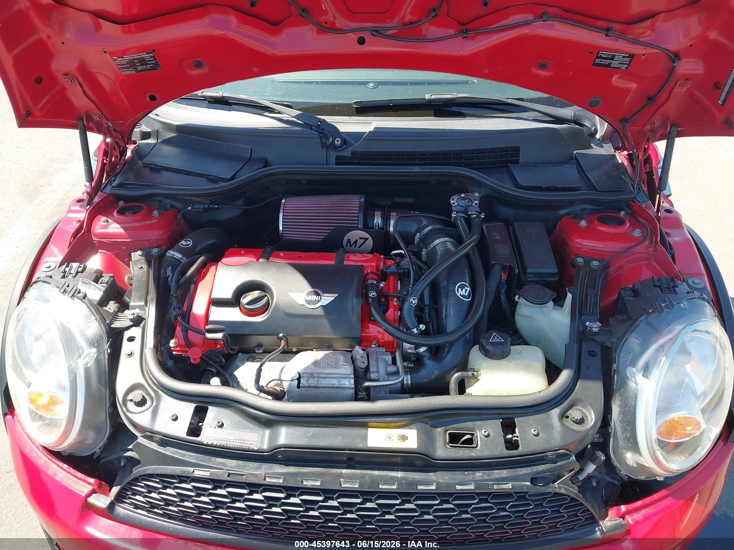 2013 Mini Hardtop Cooper S Red vin: WMWSV3C54DT477843
