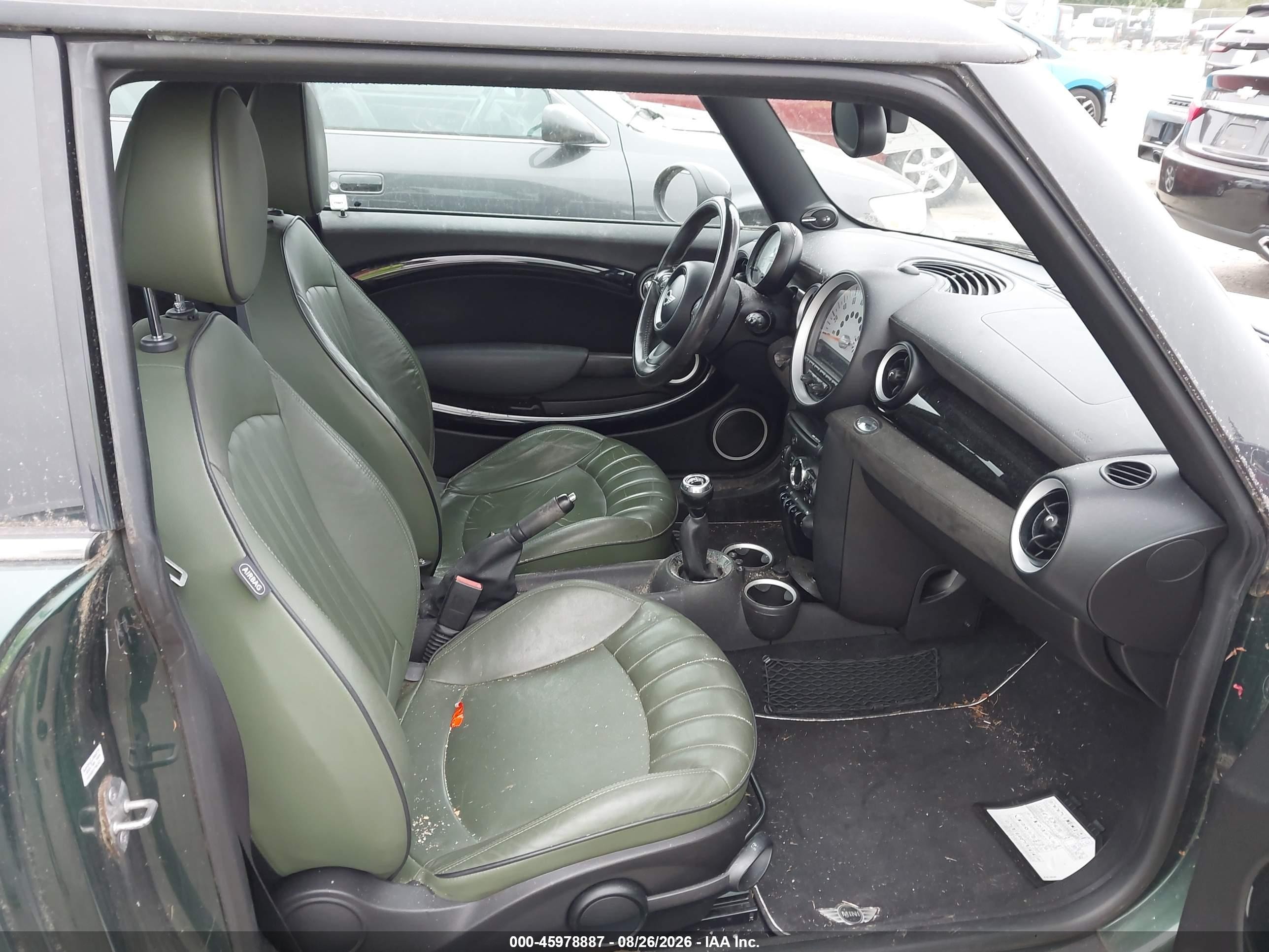 2012 Mini Cooper S   Green vin: WMWSV3C55CTY26636