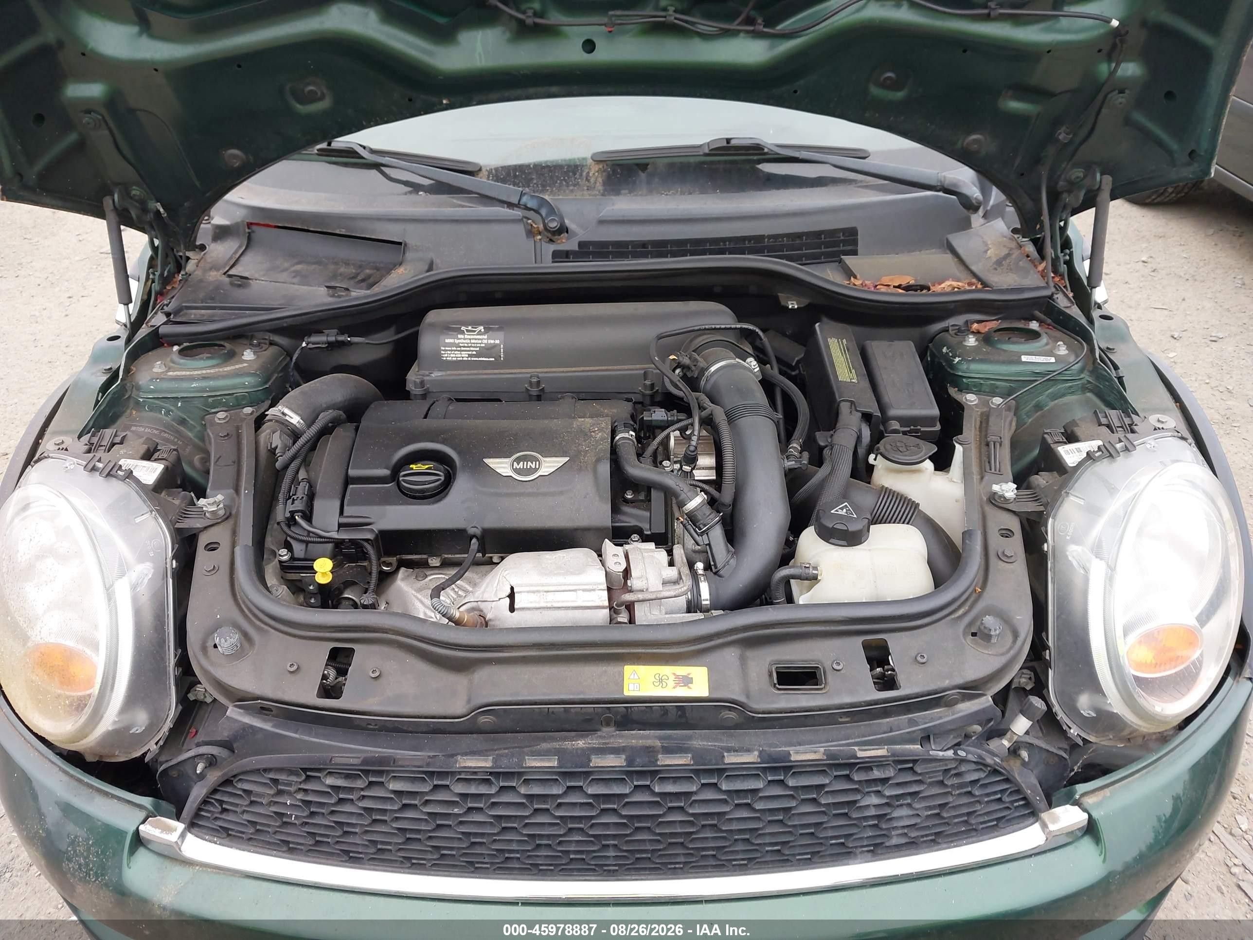 2012 Mini Cooper S   Green vin: WMWSV3C55CTY26636