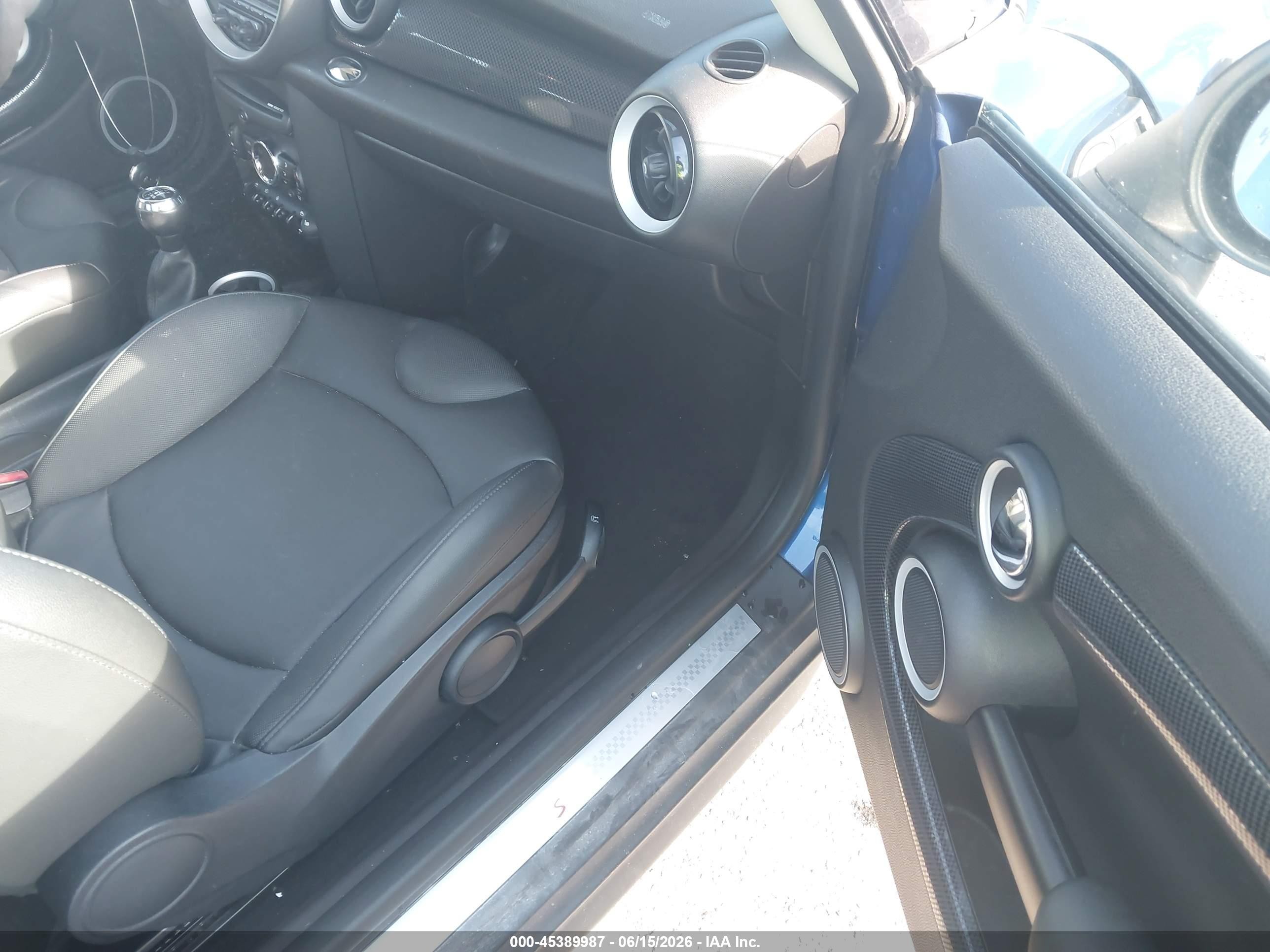 2013 Mini Hardtop Cooper S Blue vin: WMWSV3C55DT478340