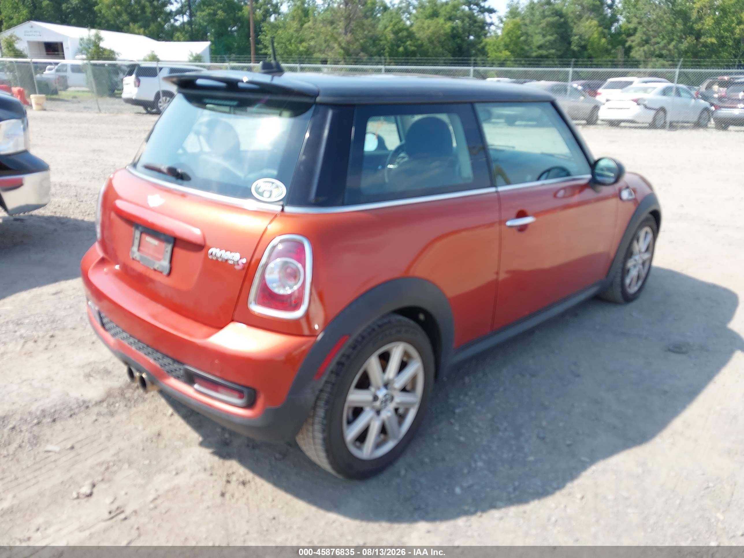 2012 Mini Cooper S   Orange vin: WMWSV3C56CTY18240