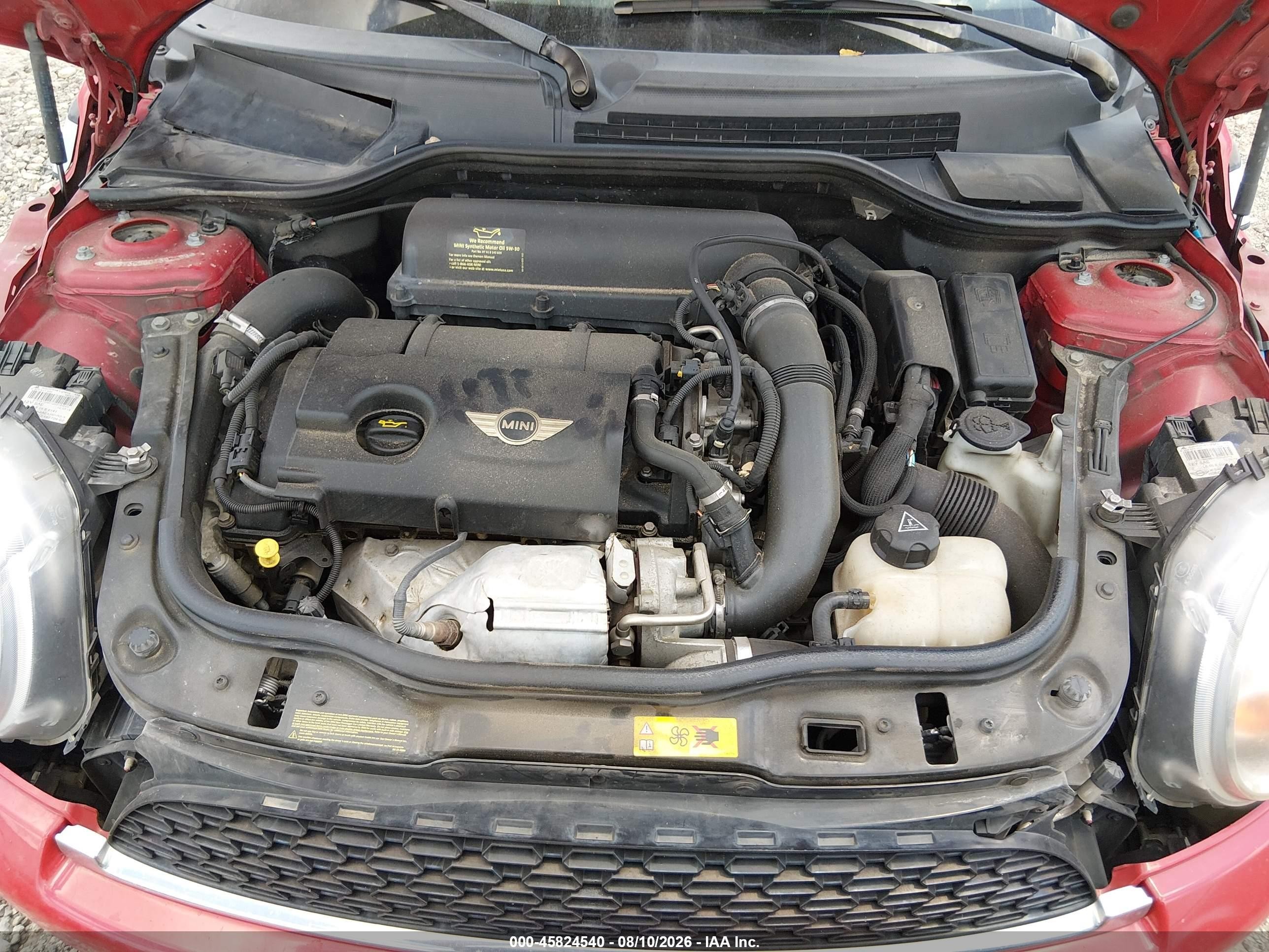 2013 Mini Hardtop Cooper S Red vin: WMWSV3C56DT392499