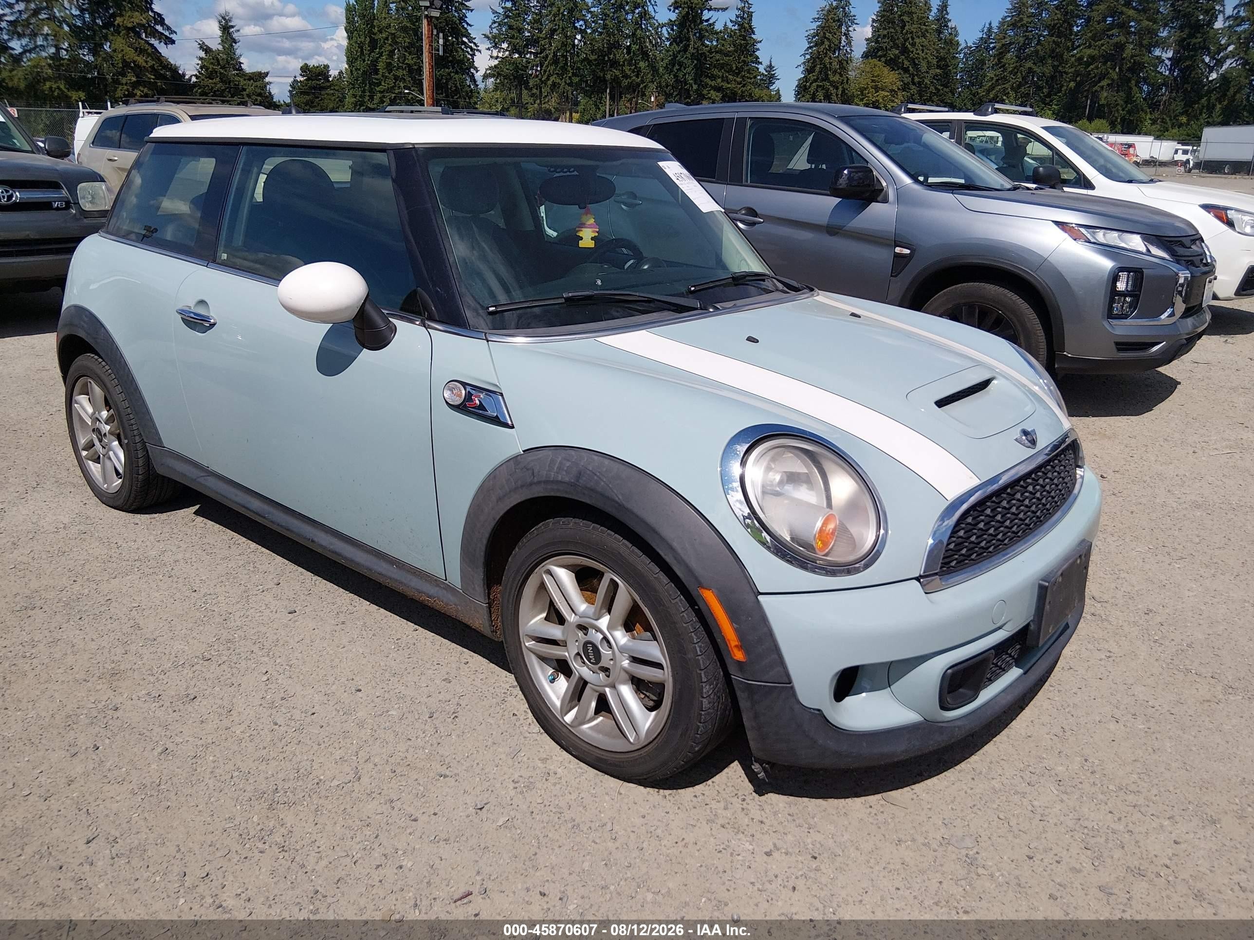 2013 Mini Hardtop Cooper S Бирюзовый vin: WMWSV3C58DT391175