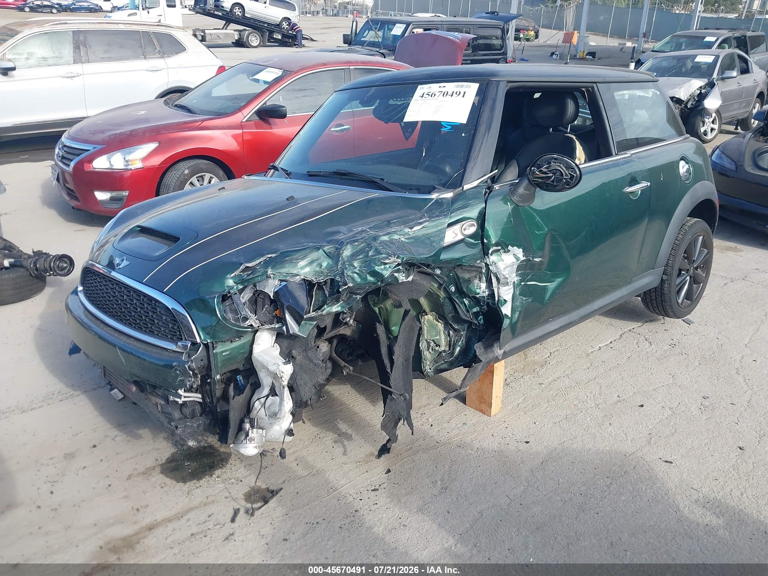 2013 Mini Hardtop Cooper S Green vin: WMWSV3C58DT394545