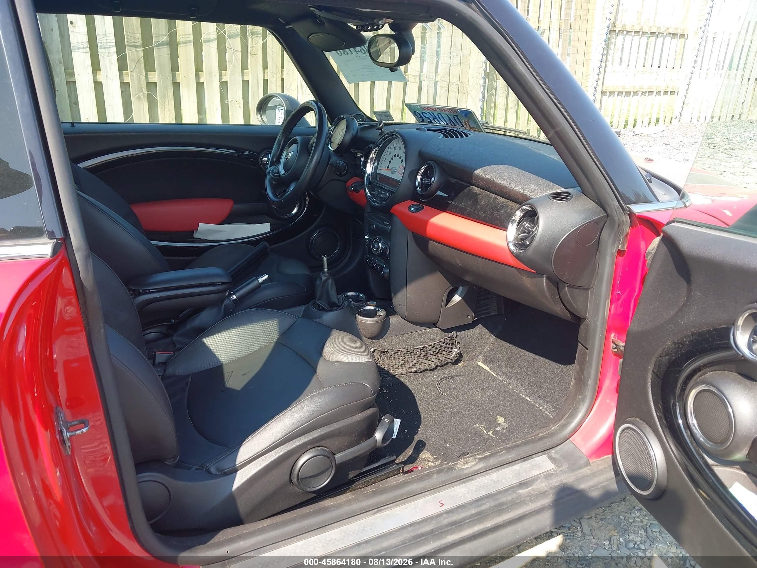 2013 Mini Hardtop Cooper S Красный vin: WMWSV3C58DT475898