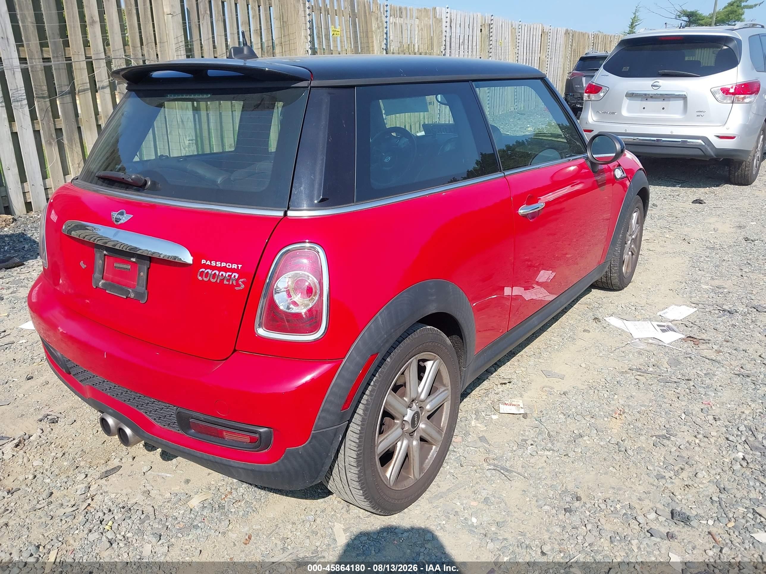 2013 Mini Hardtop Cooper S Красный vin: WMWSV3C58DT475898