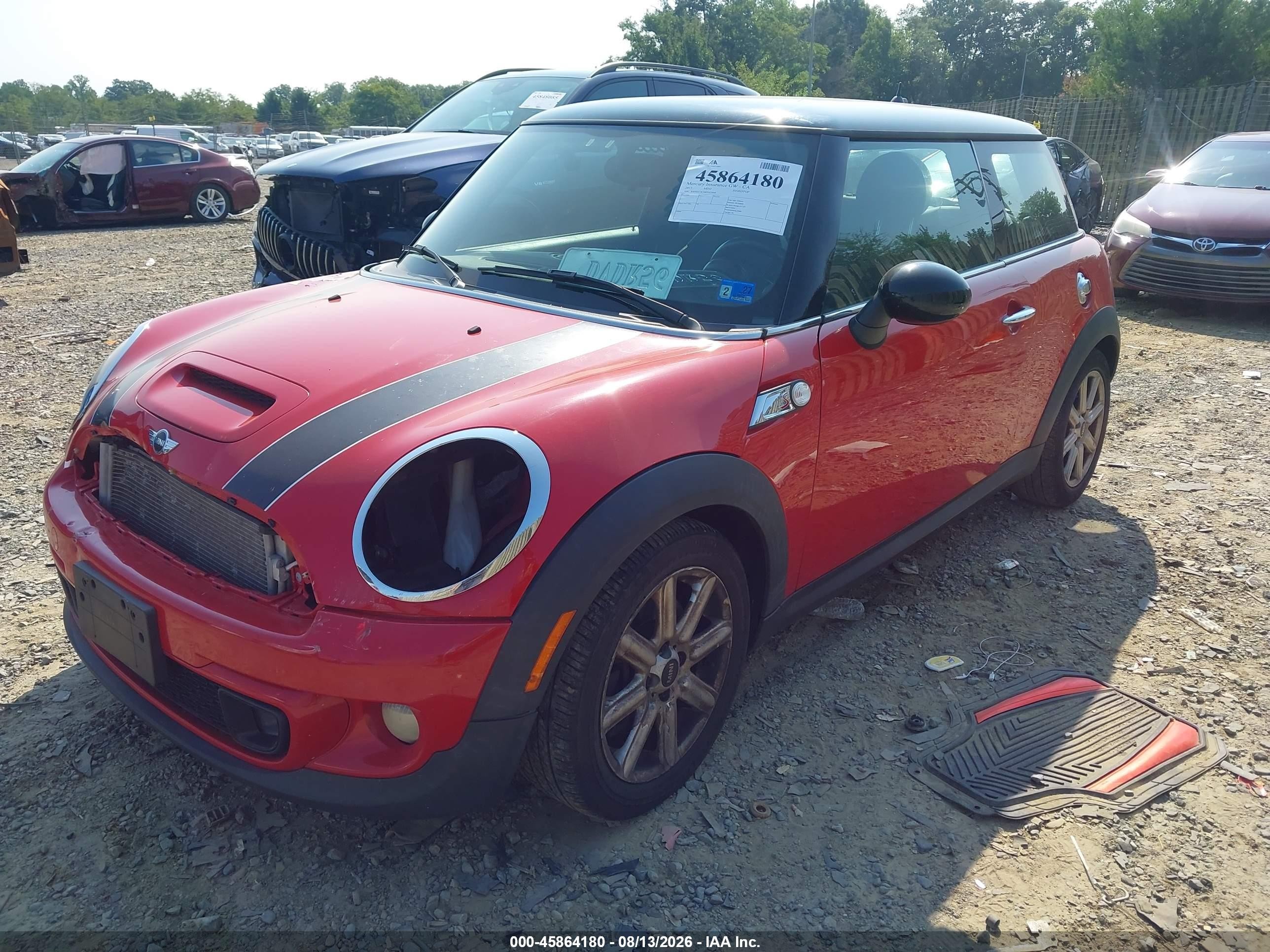 2013 Mini Hardtop Cooper S Красный vin: WMWSV3C58DT475898