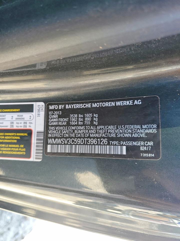 2013 Mini Cooper S Charcoal vin: WMWSV3C59DT396126