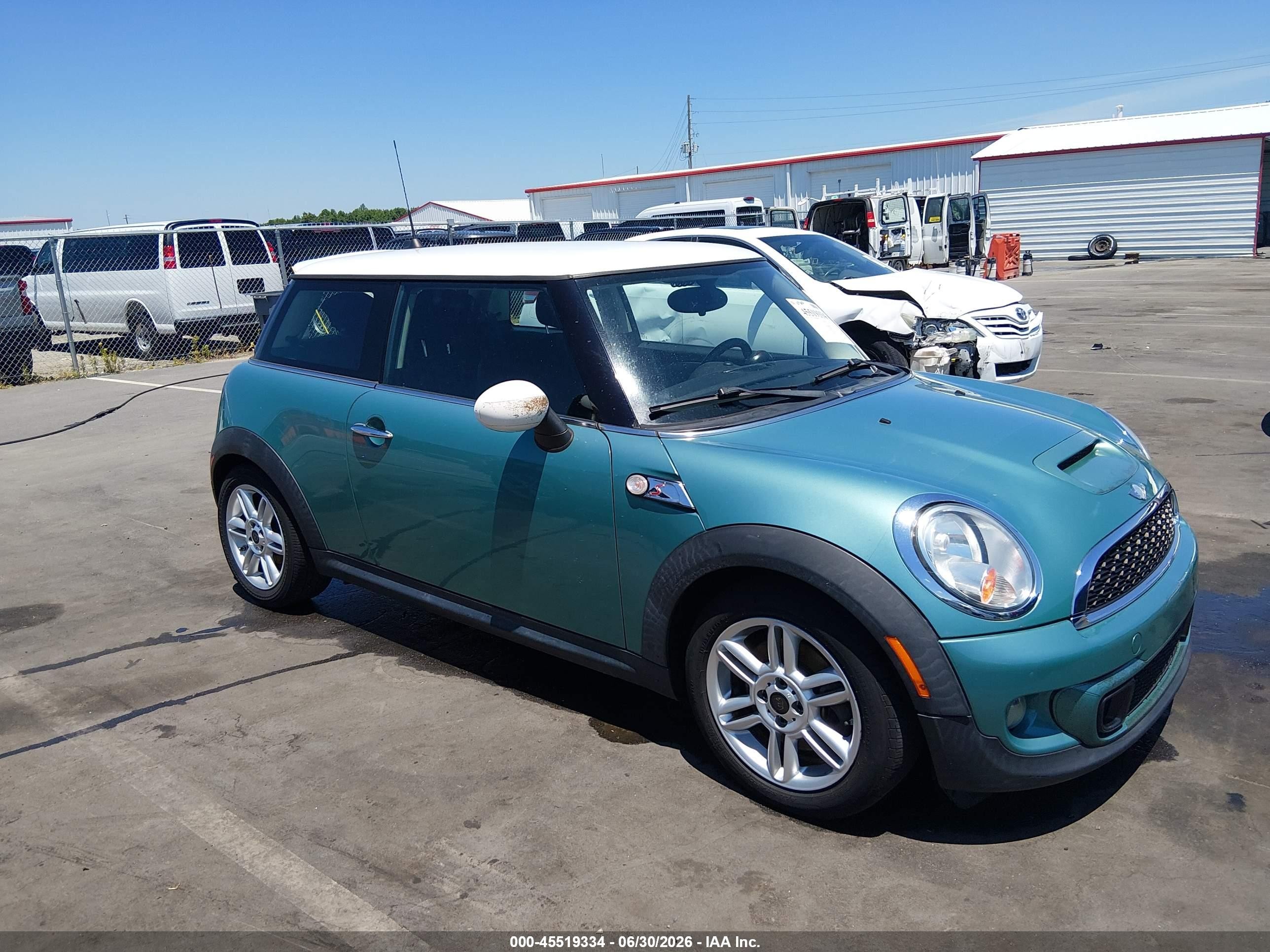 2012 Mini Cooper S   Teal vin: WMWSV3C5XCTY27345