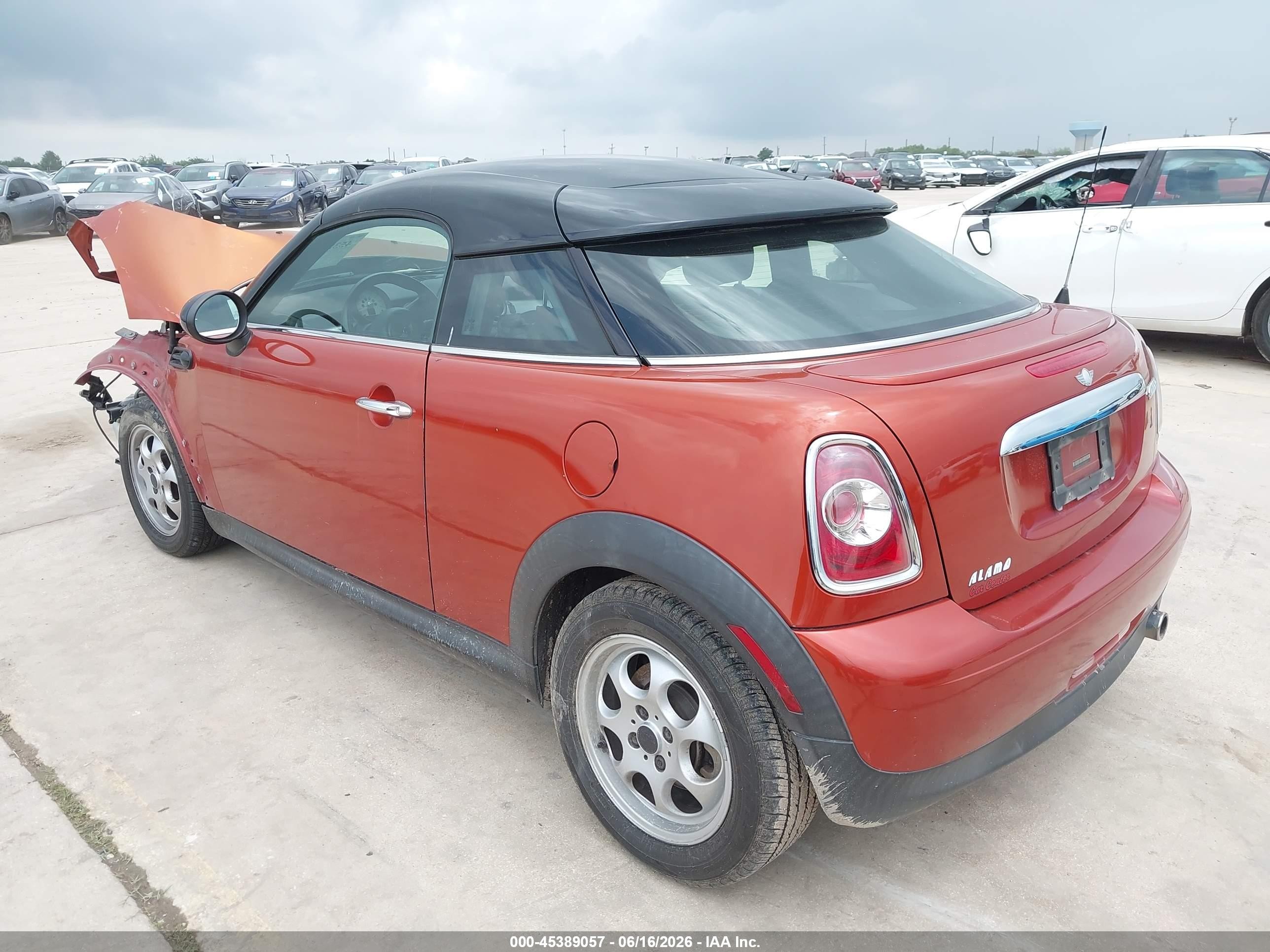 2013 Mini Coupe Cooper Orange vin: WMWSX1C5XDT507328