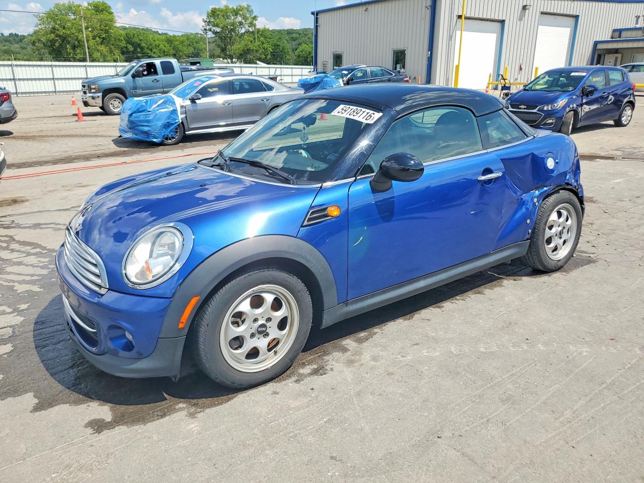 2015 Mini Cooper Coupe Blue vin: WMWSX1C5XFT508210
