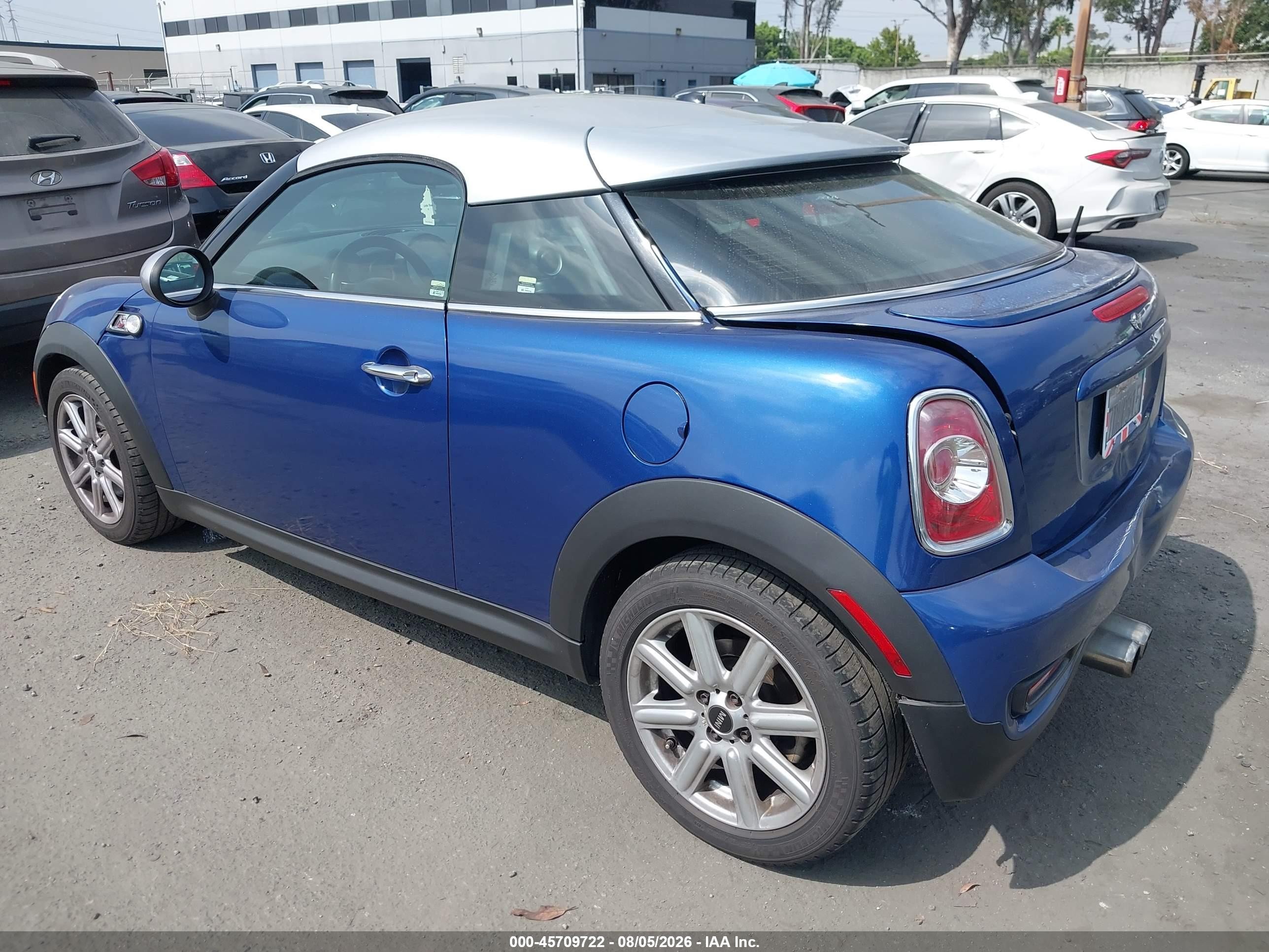 2013 Mini Coupe Cooper S Синий vin: WMWSX3C50DT466896