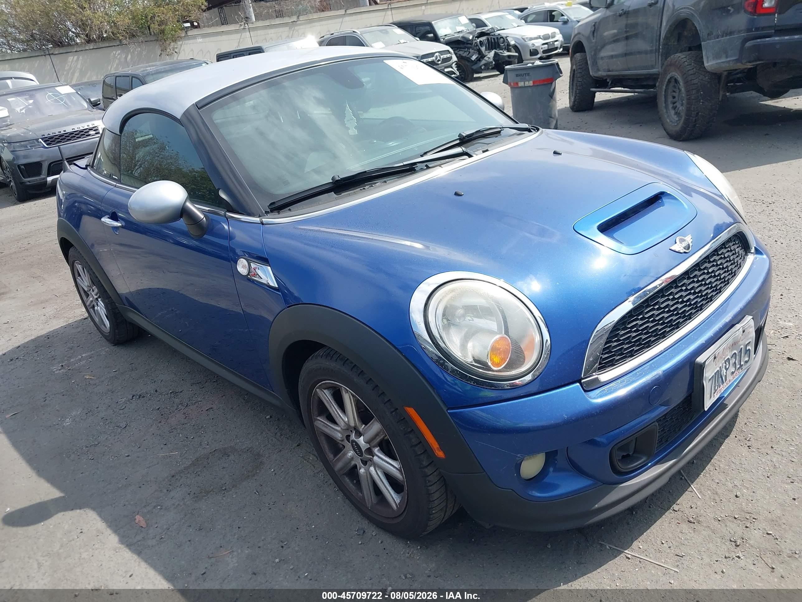 2013 Mini Coupe Cooper S Blue vin: WMWSX3C50DT466896