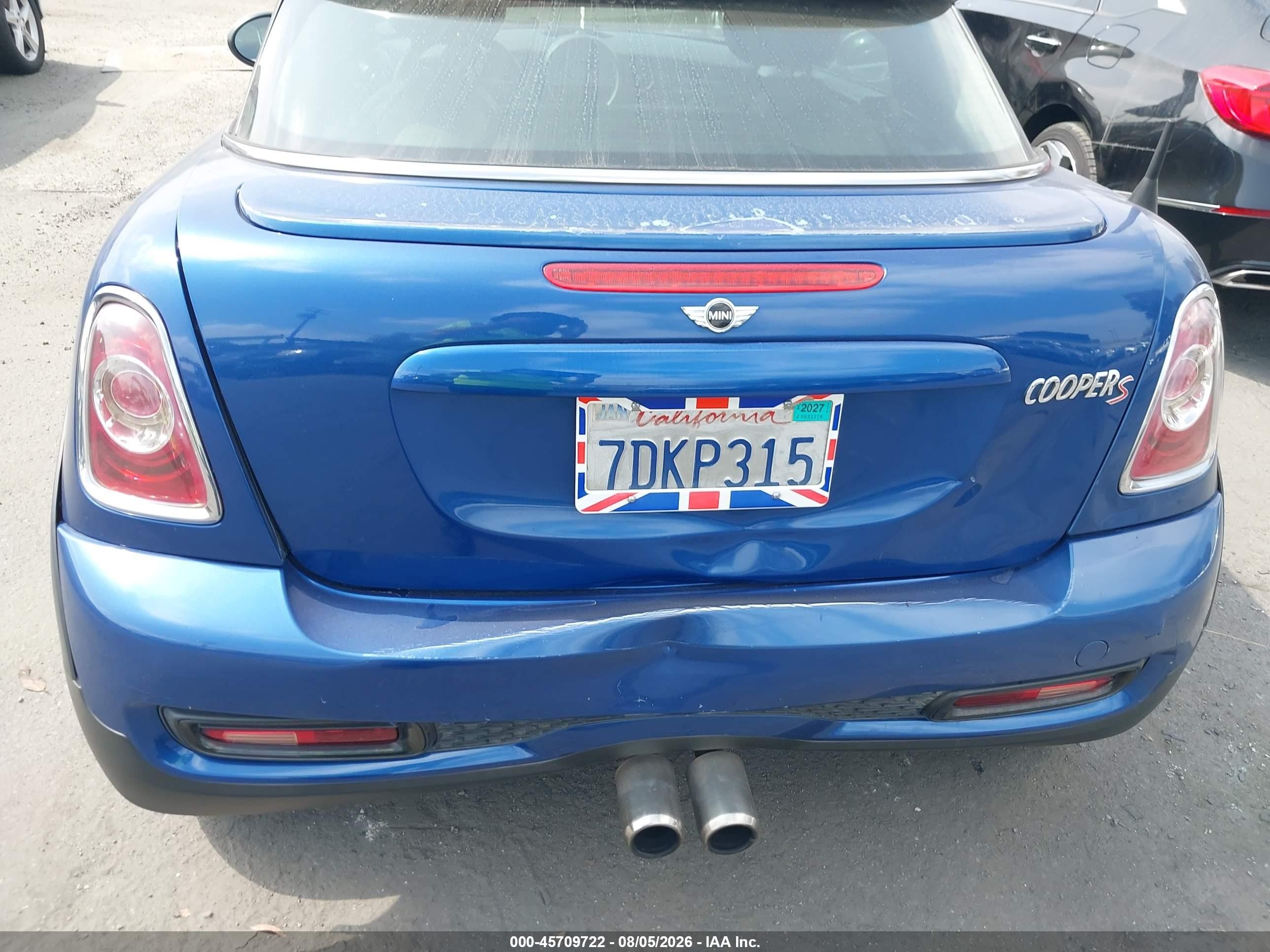 2013 Mini Coupe Cooper S Синий vin: WMWSX3C50DT466896