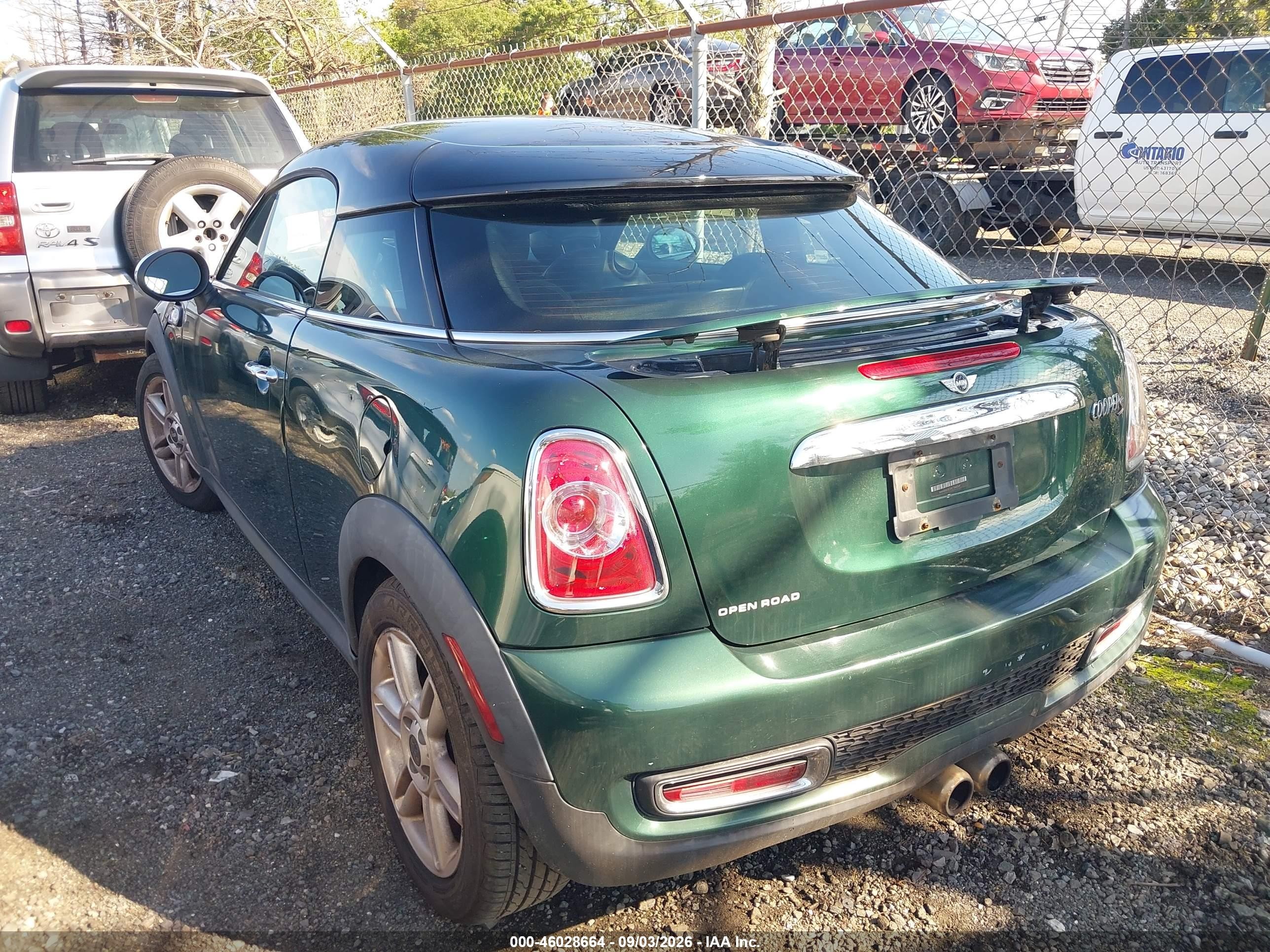 2012 Mini Cooper S   Green vin: WMWSX3C51CT465769