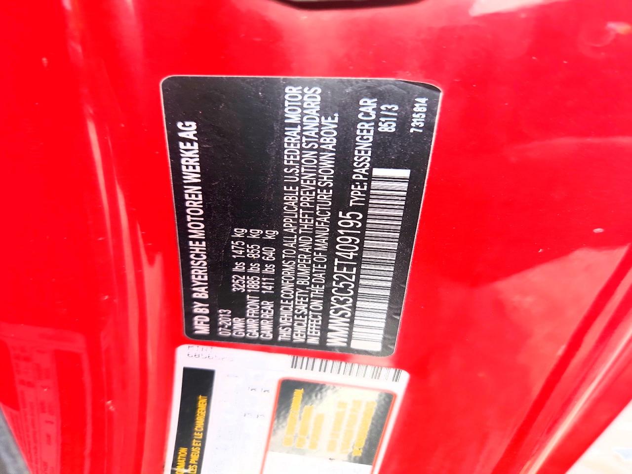 2014 Mini Cooper Coupe S Red vin: WMWSX3C52ET409195