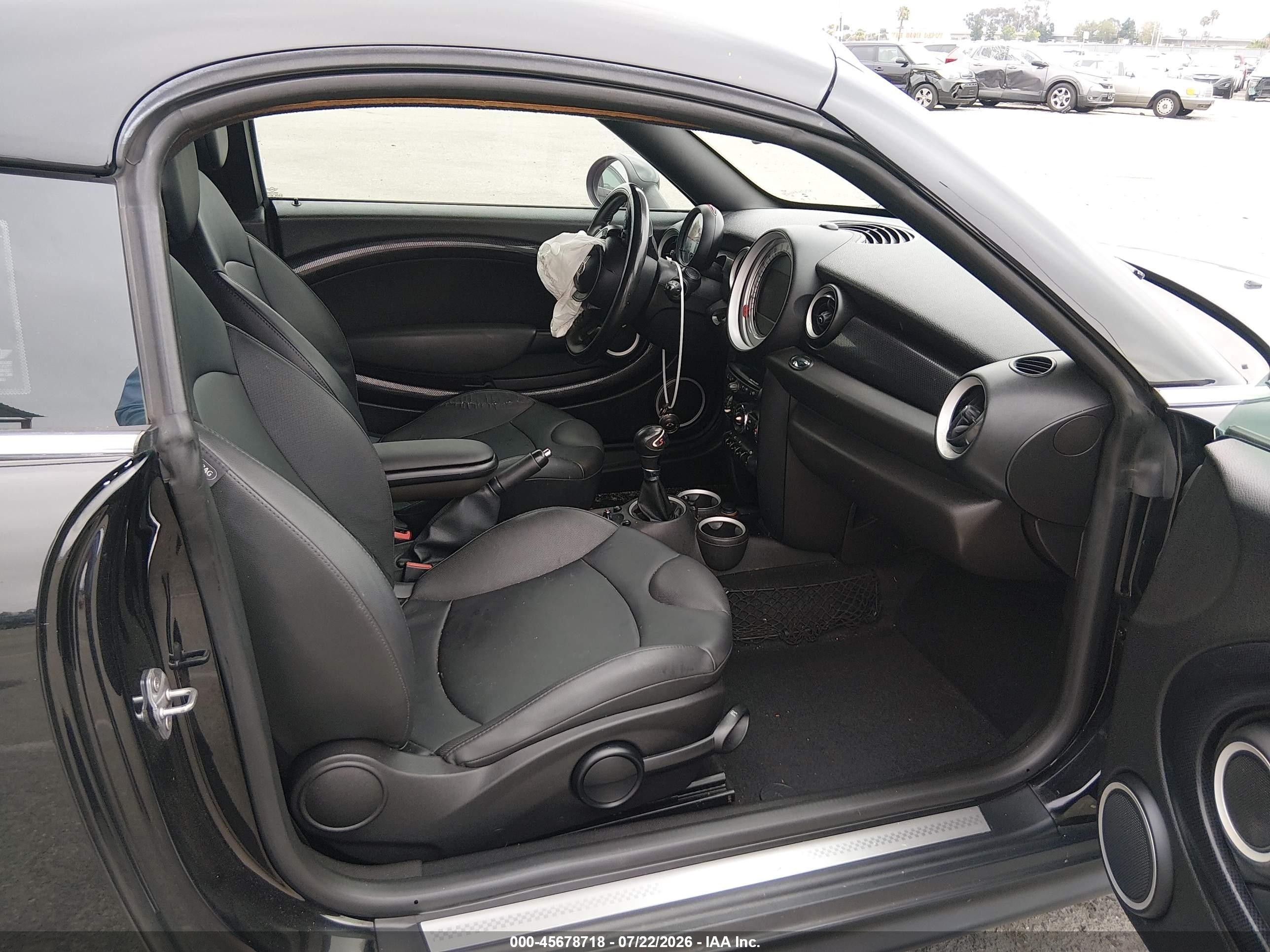 2013 Mini Coupe Cooper S Черный vin: WMWSX3C53DT466262
