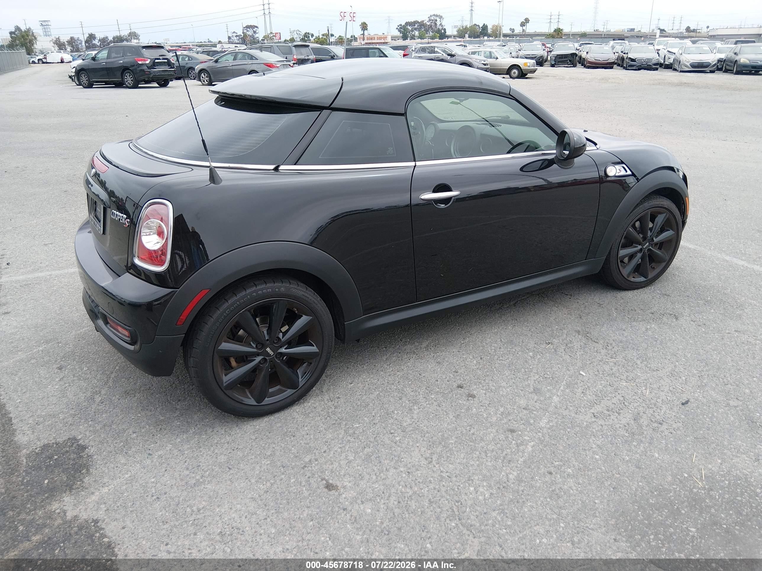 2013 Mini Coupe Cooper S Черный vin: WMWSX3C53DT466262