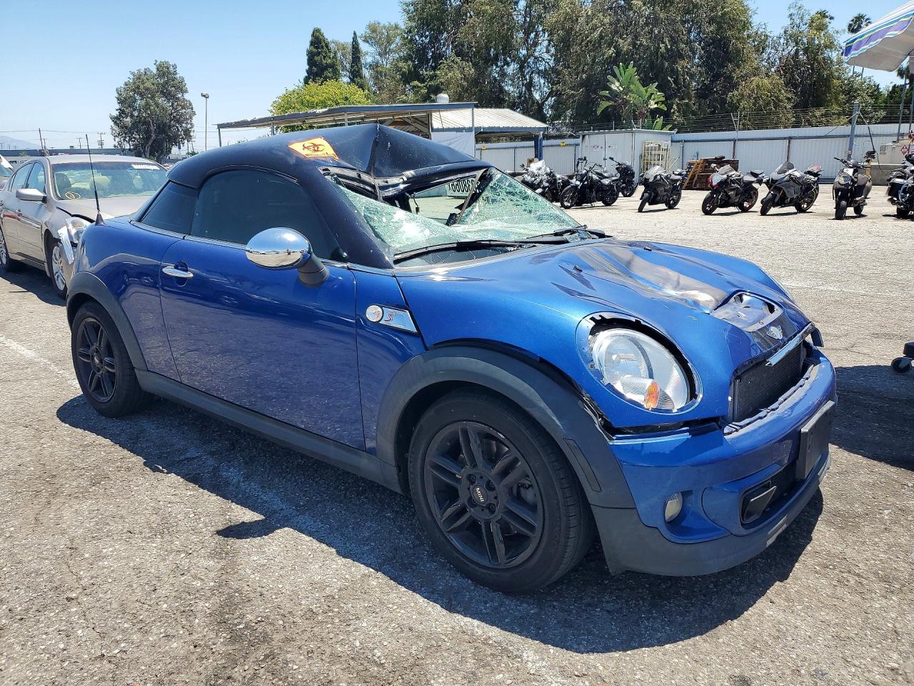 2012 Mini Cooper Coupe S Blue vin: WMWSX3C56CT466030