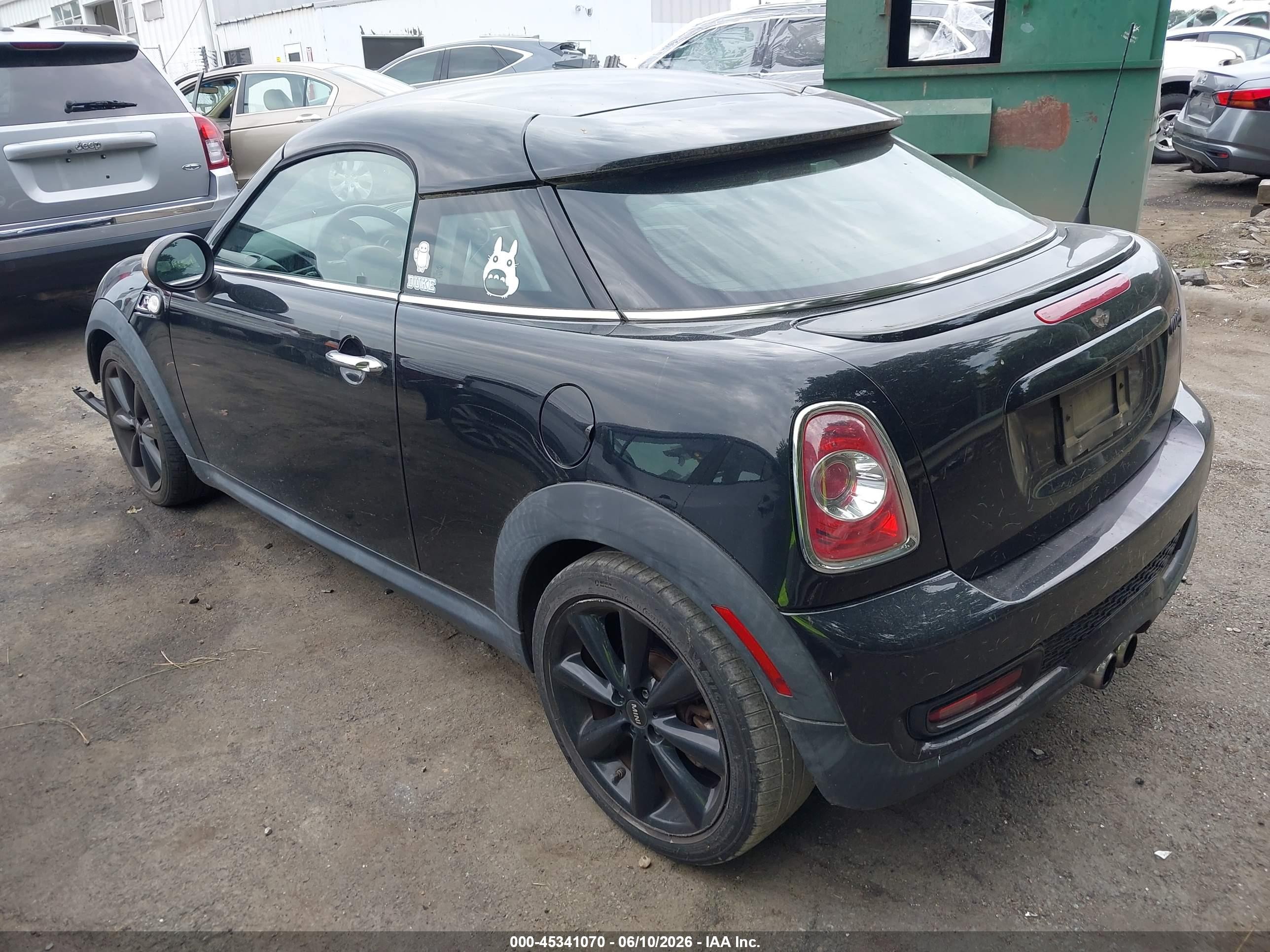 2014 Mini Coupe Cooper S Черный vin: WMWSX3C57ET409287